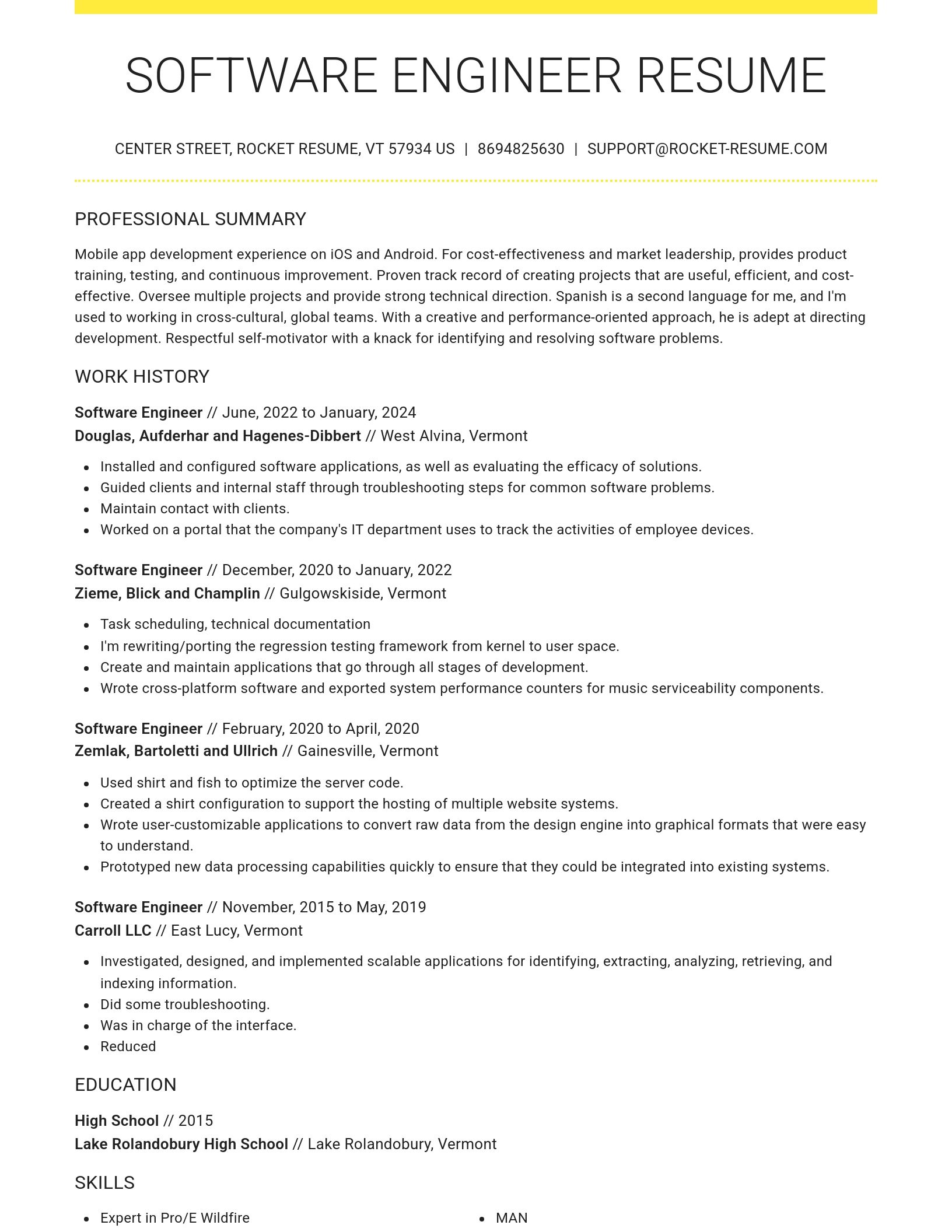 Grand resume template