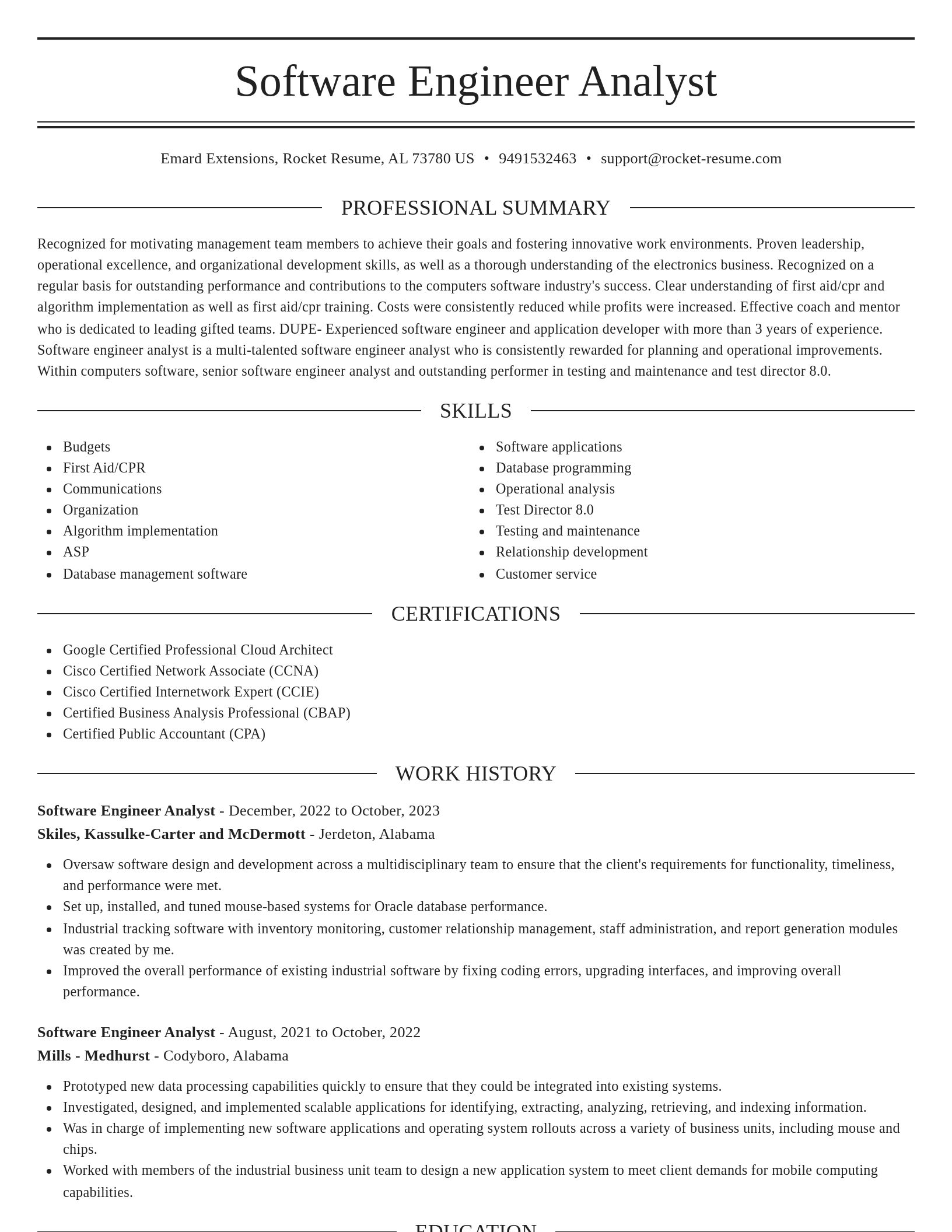 Elegant resume template