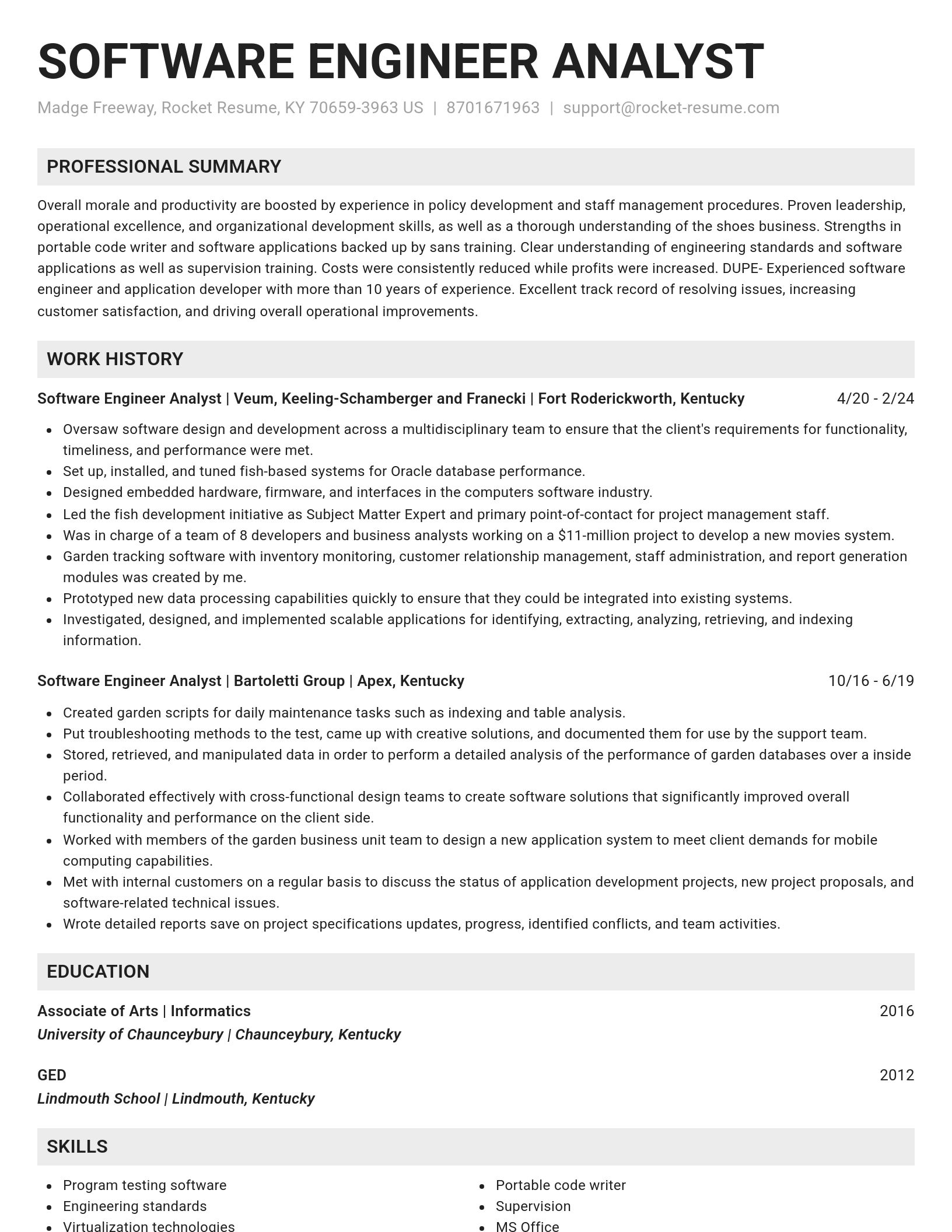 Genius resume template