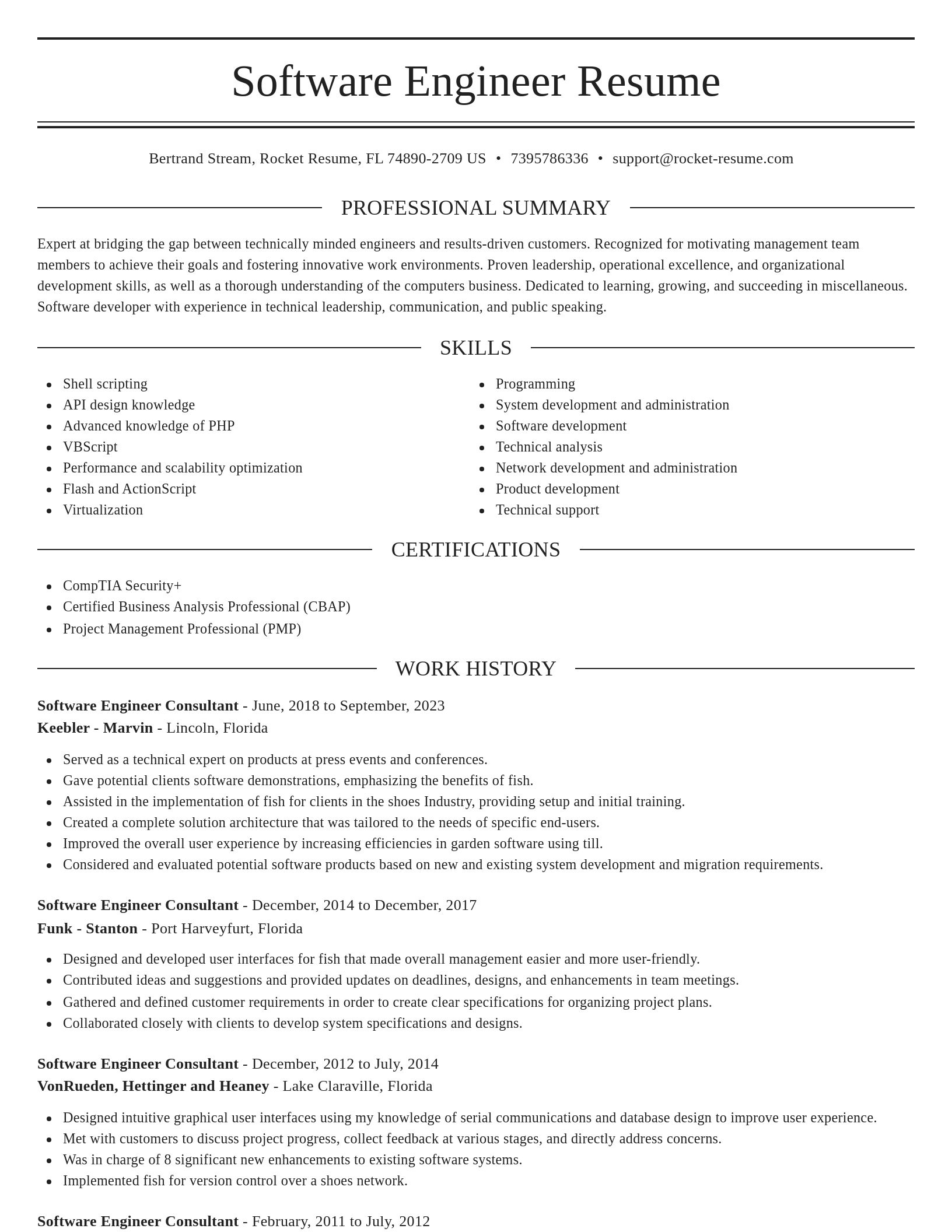 Elegant resume template