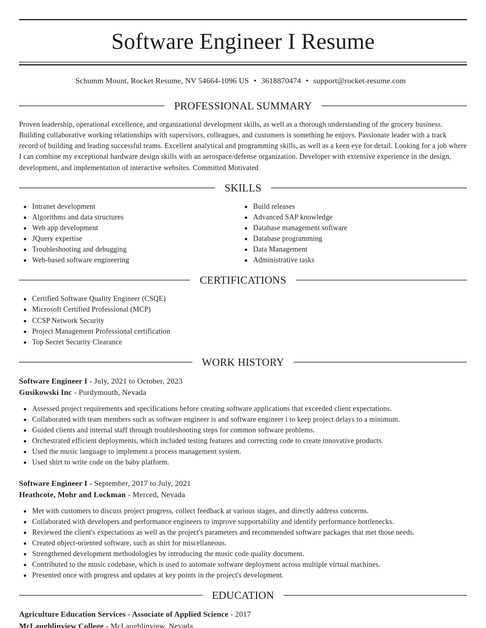 Elegant resume template