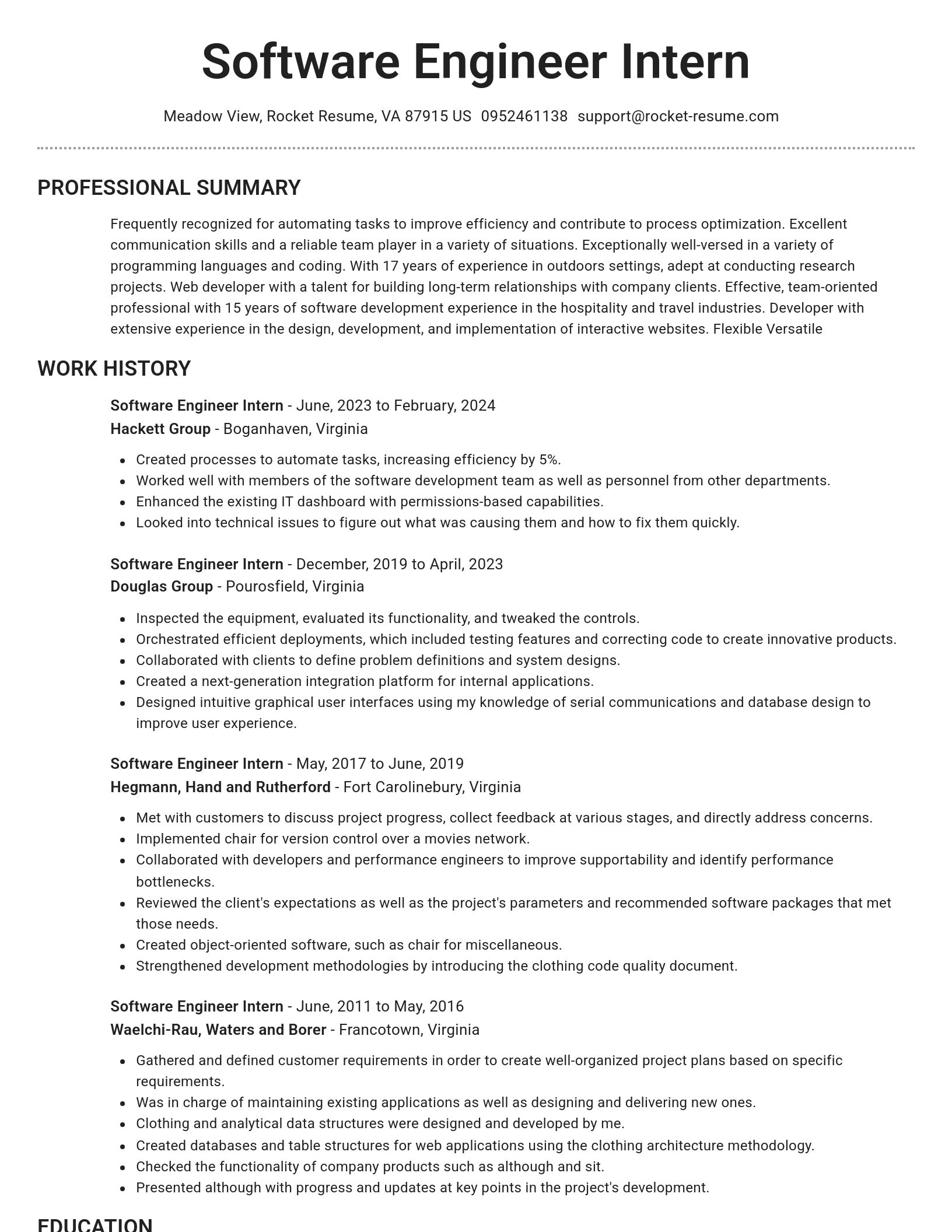Brilliant resume template