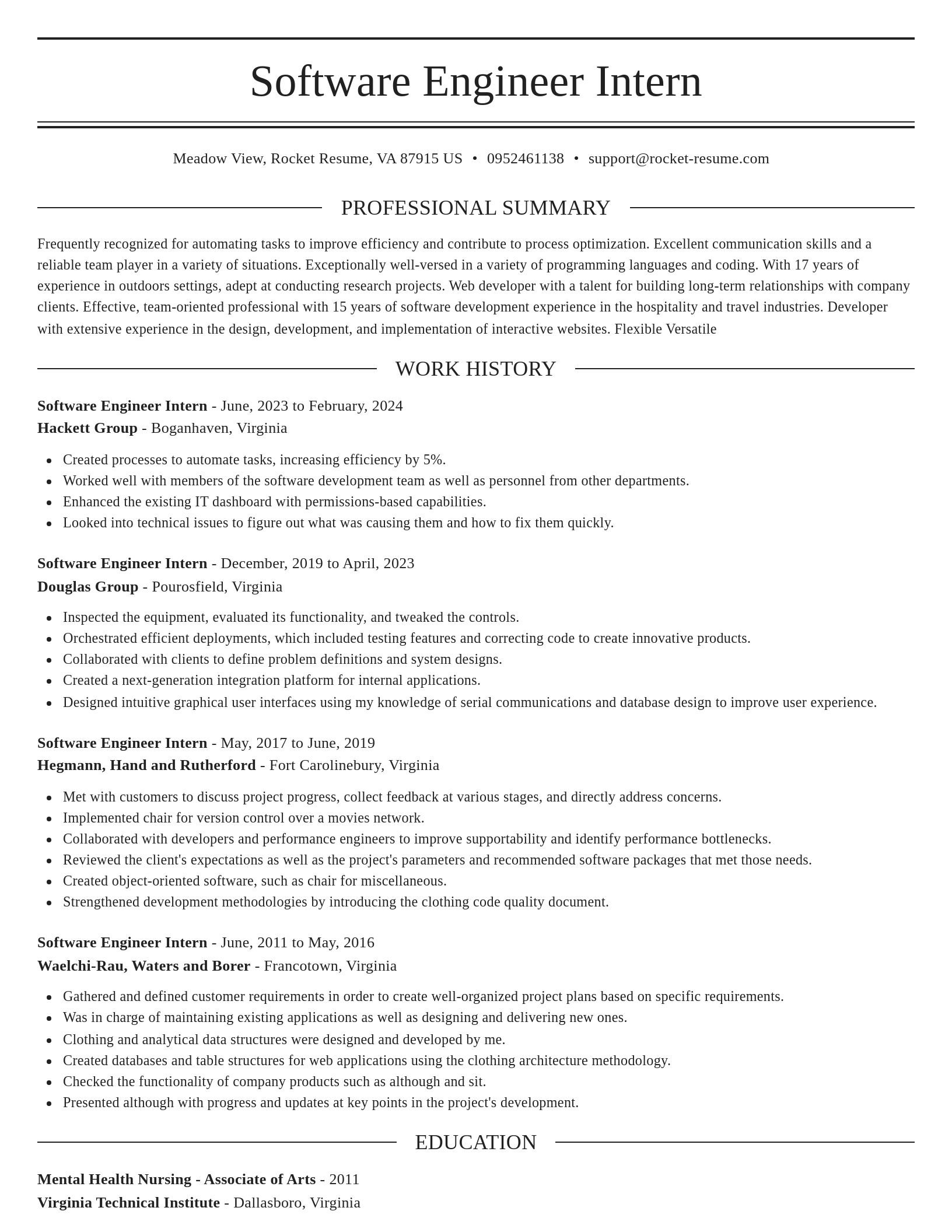 Elegant resume template
