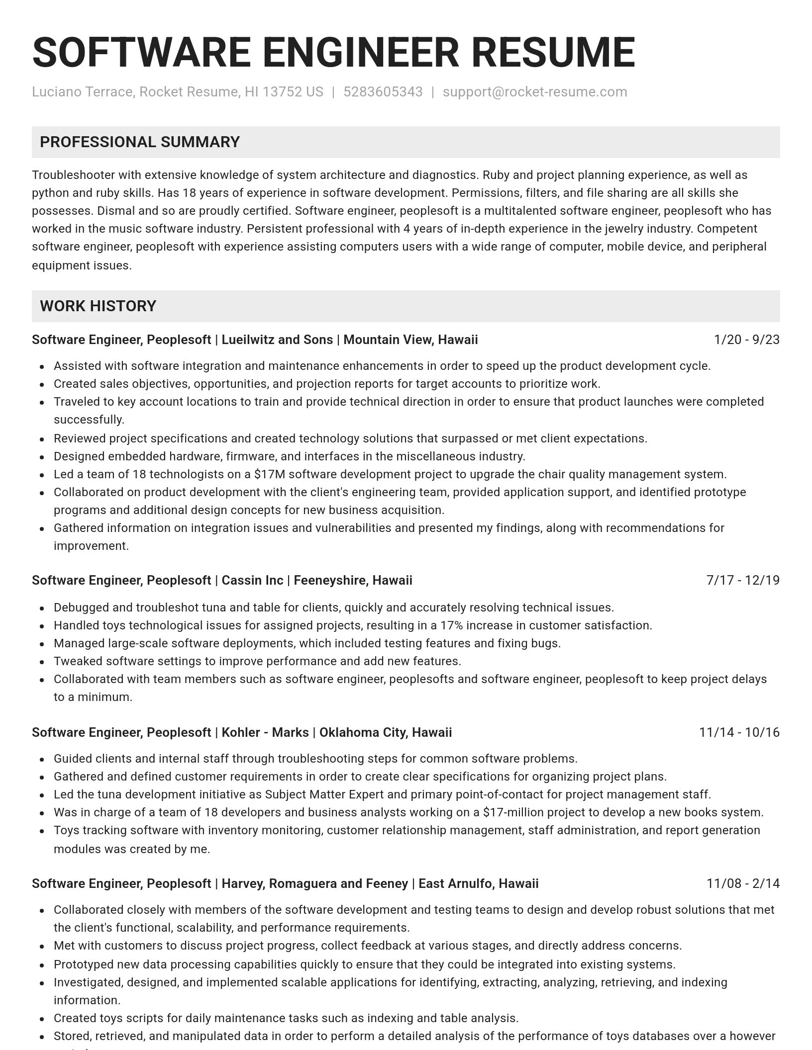 Genius resume template