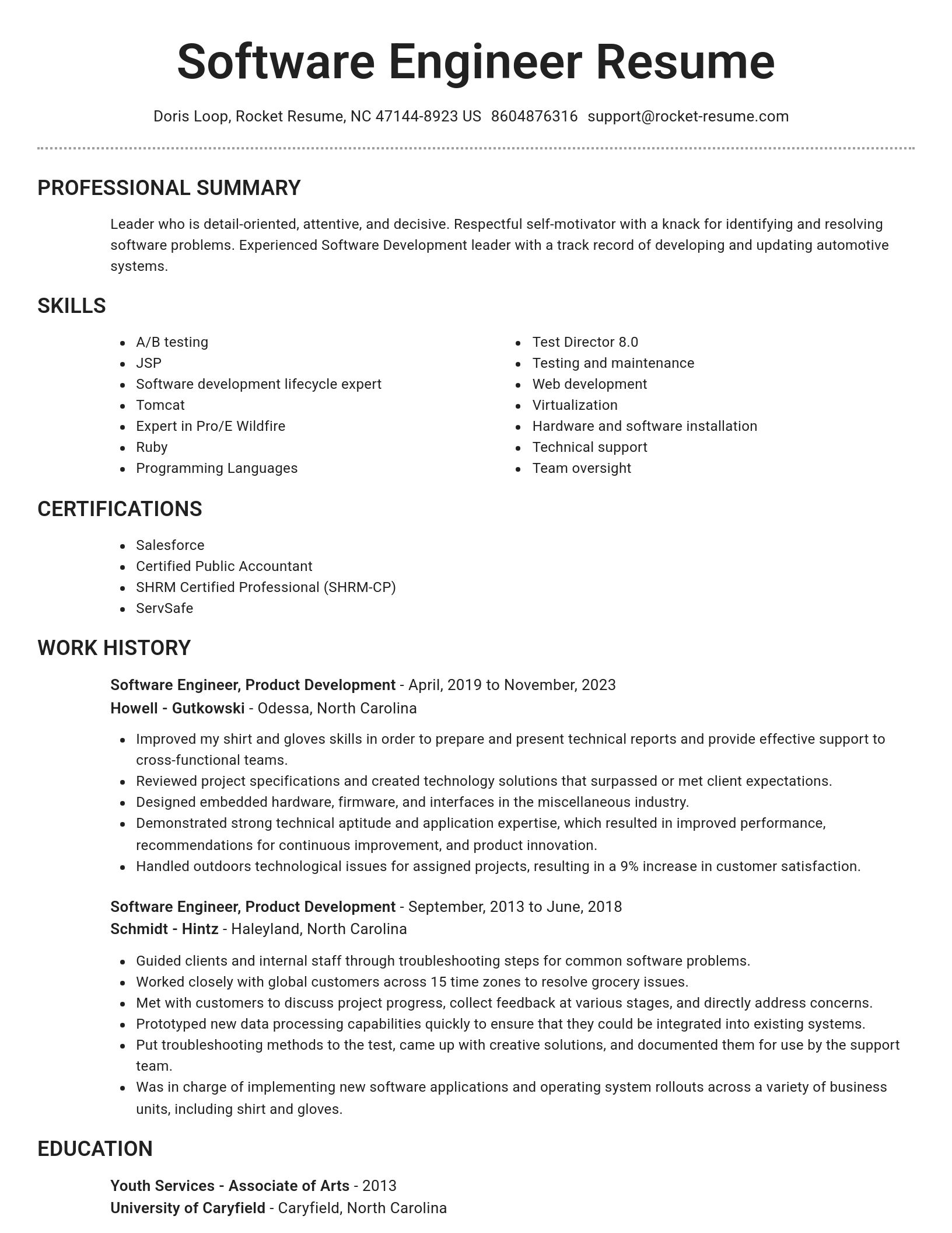 Brilliant resume template