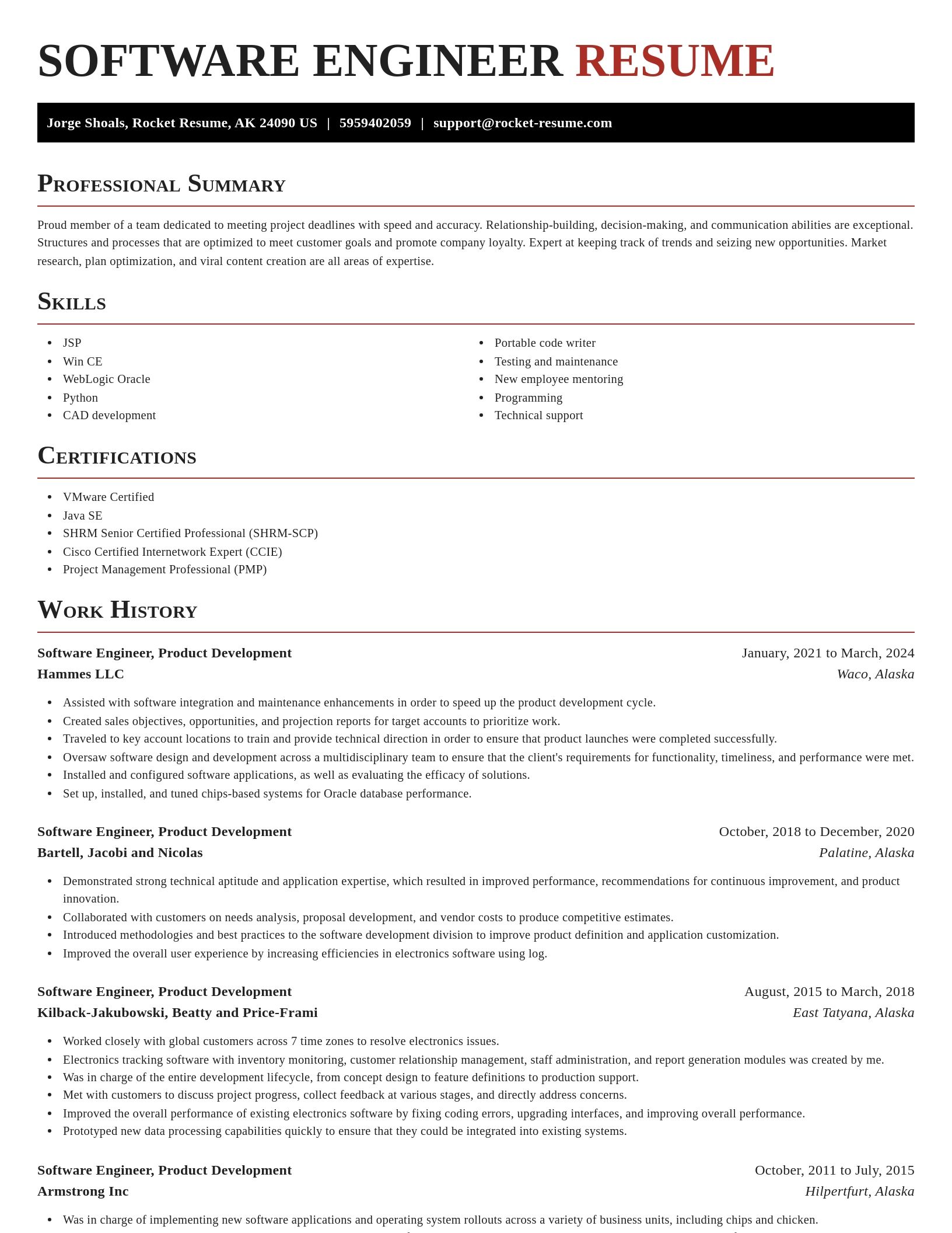 Exquisite resume template