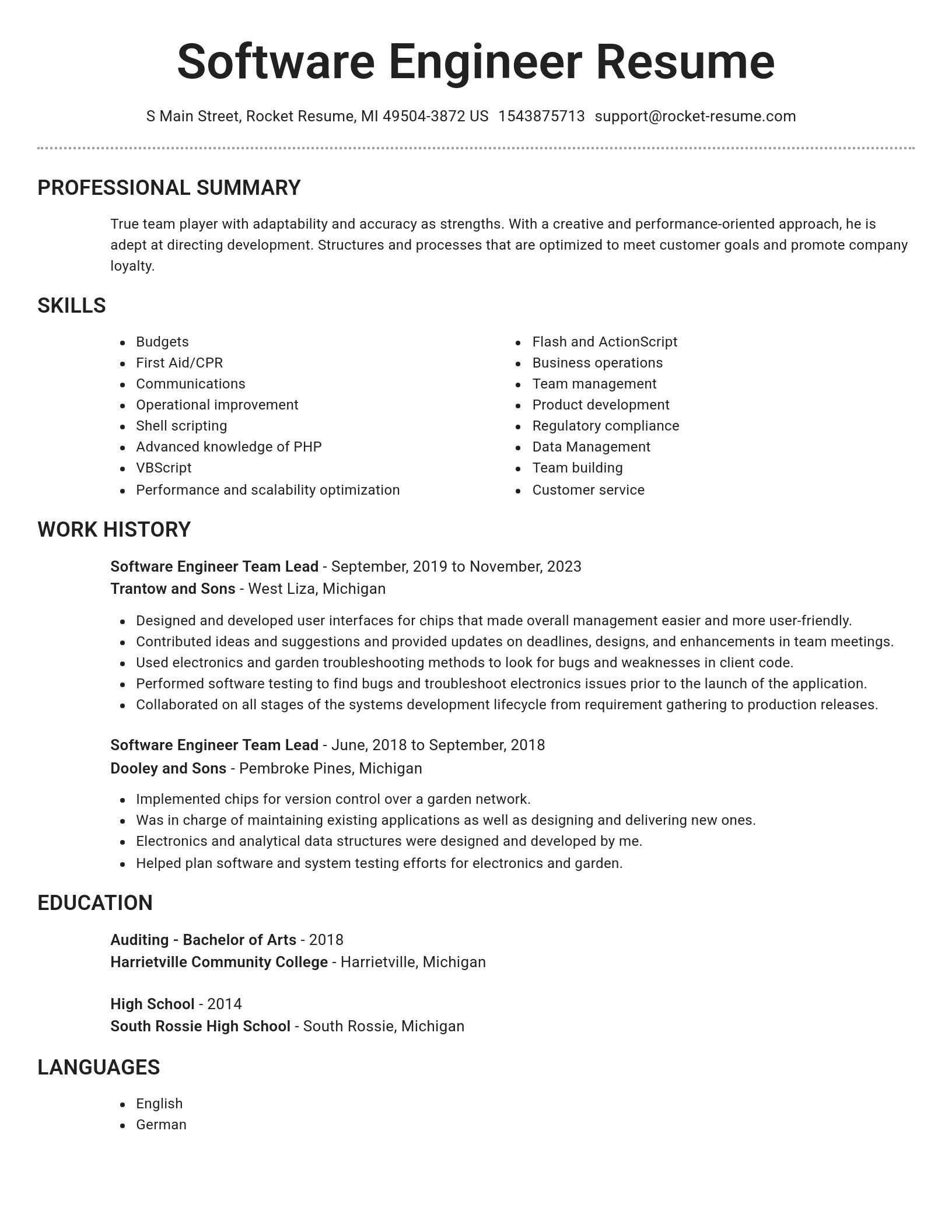 Brilliant resume template