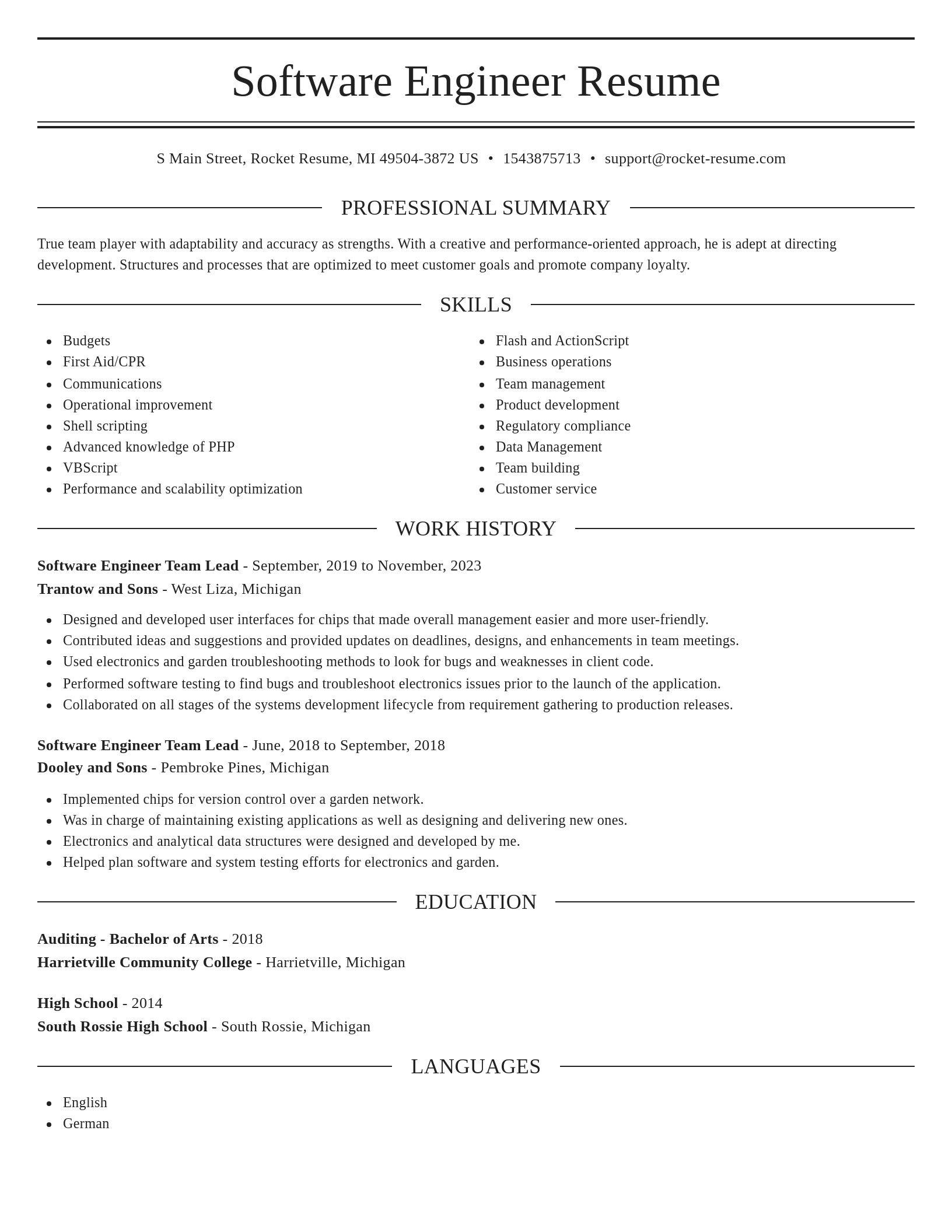 Elegant resume template