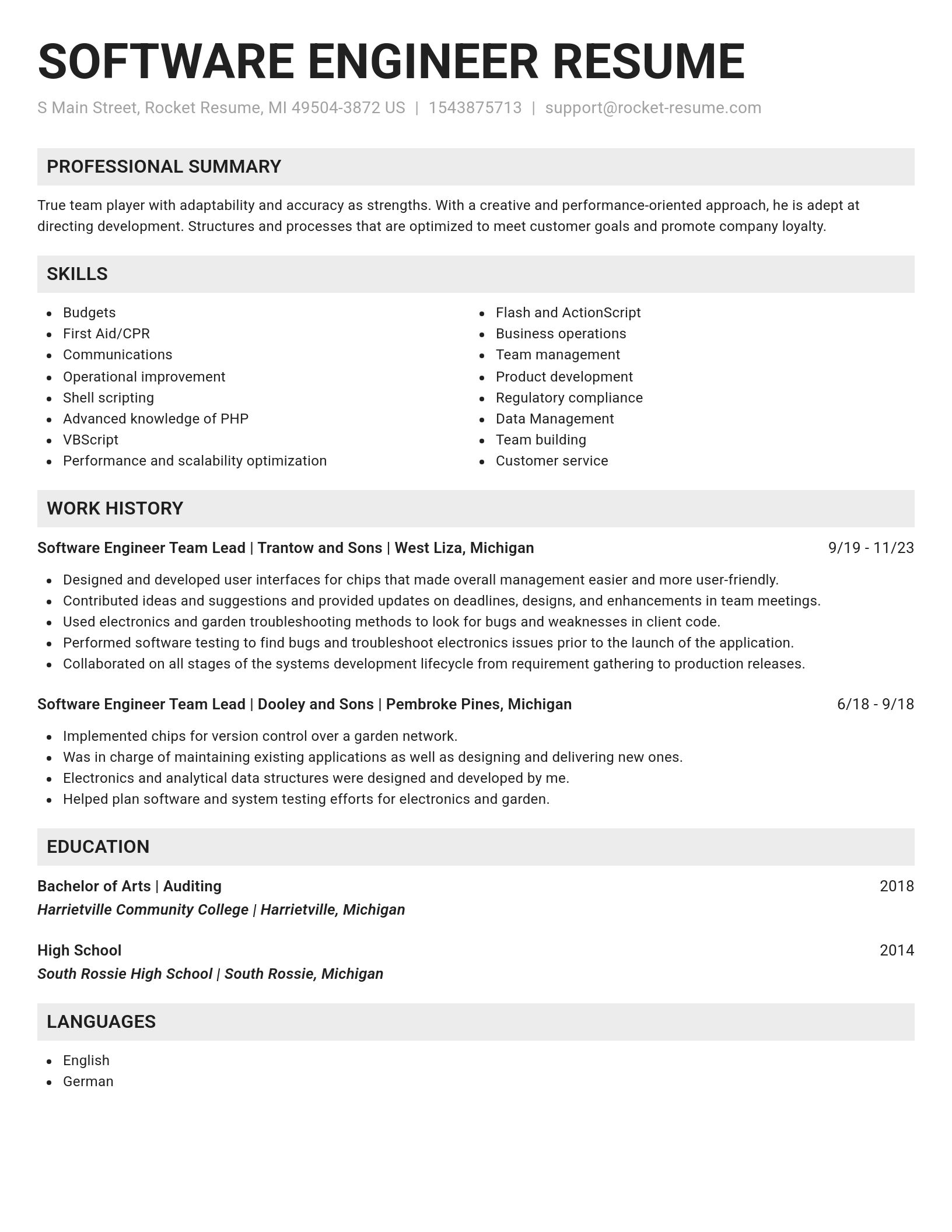 Genius resume template
