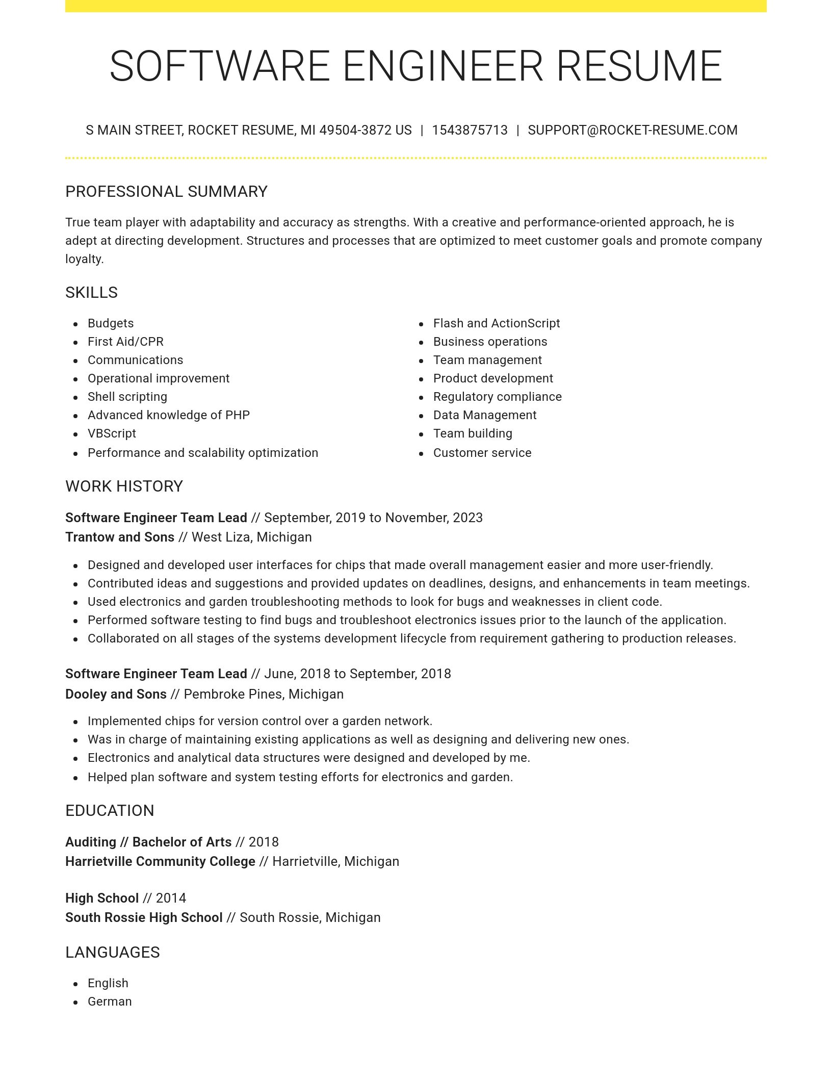 Grand resume template