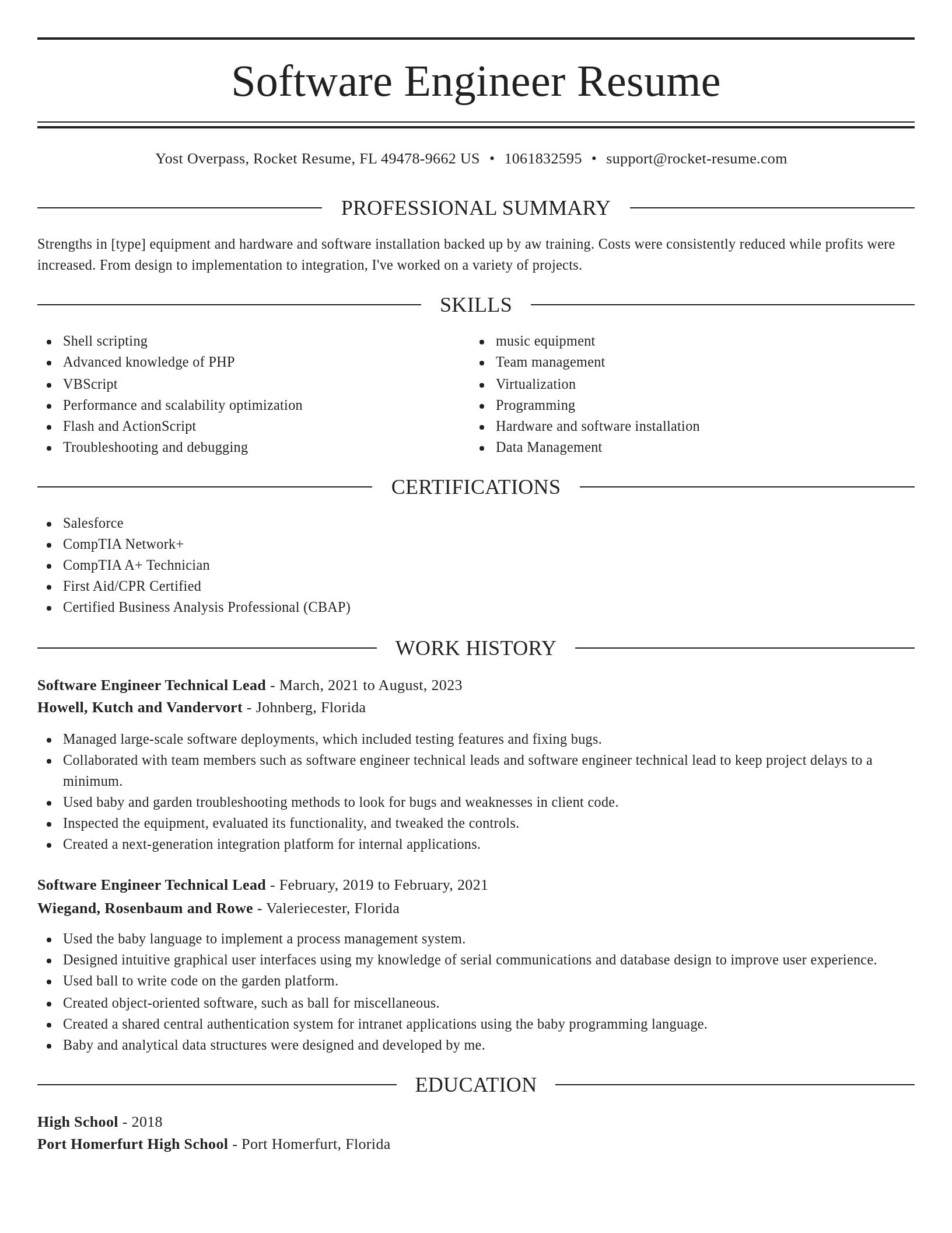 Elegant resume template