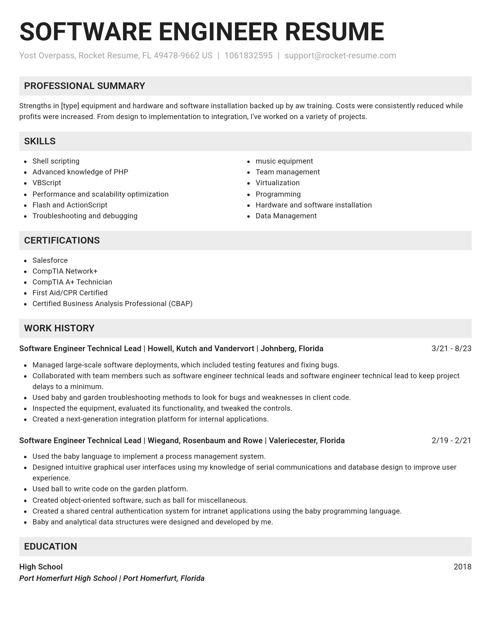 Genius resume template