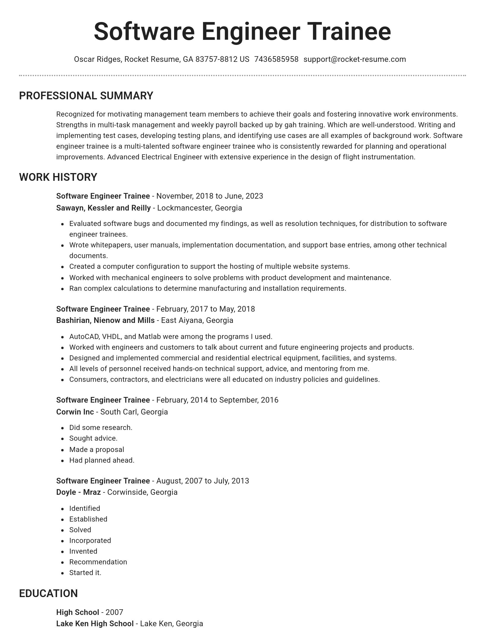 Brilliant resume template