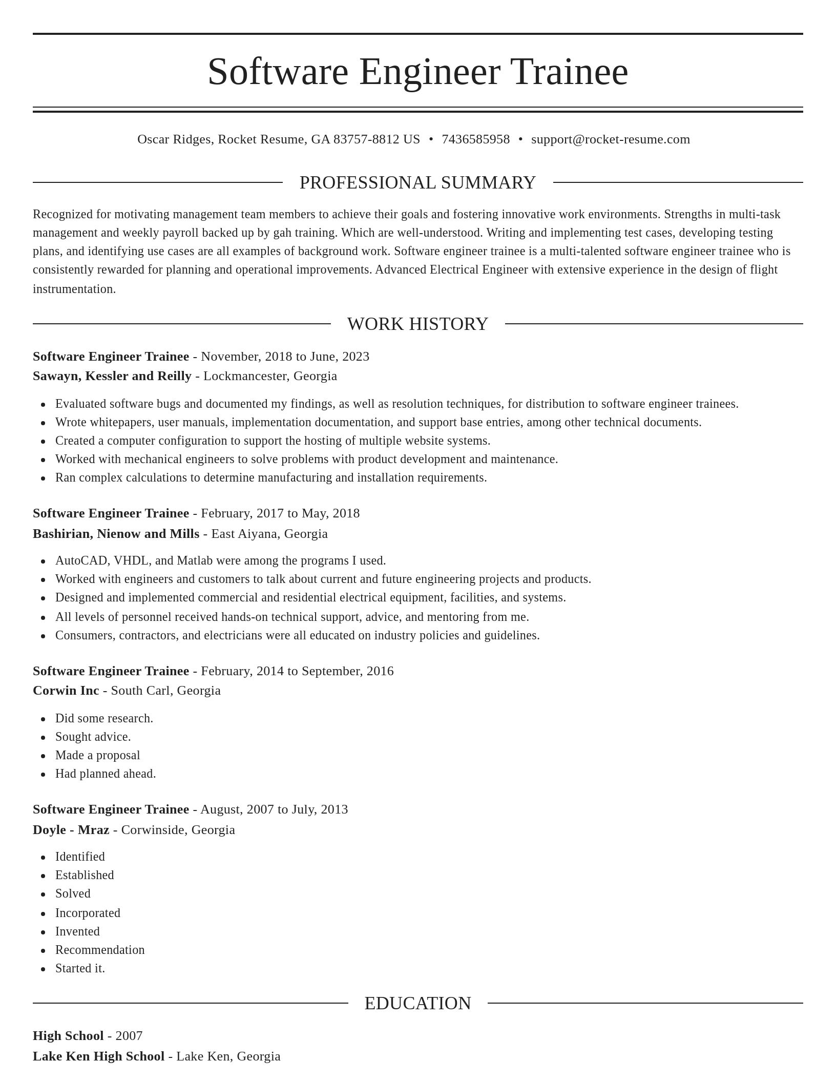 Elegant resume template