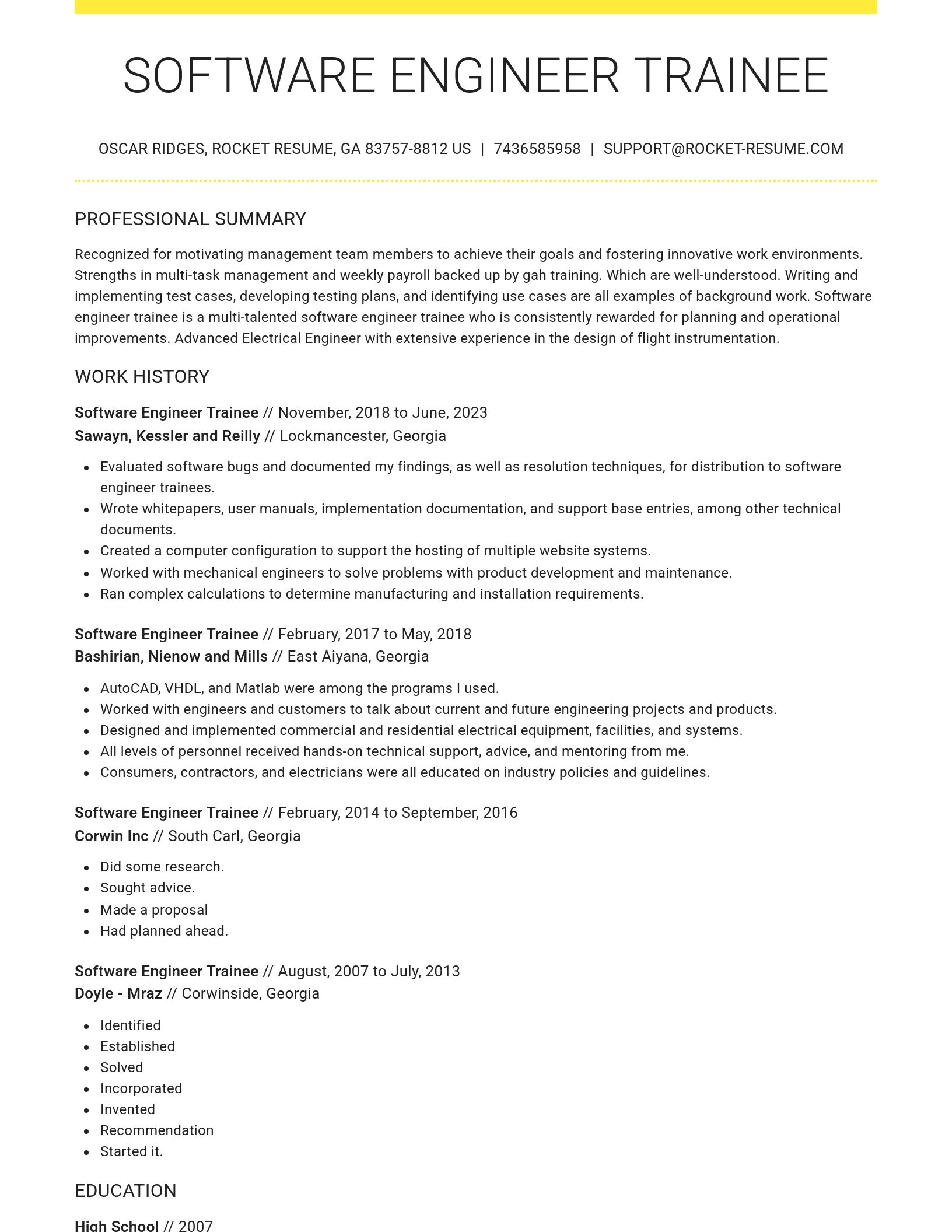 Grand resume template