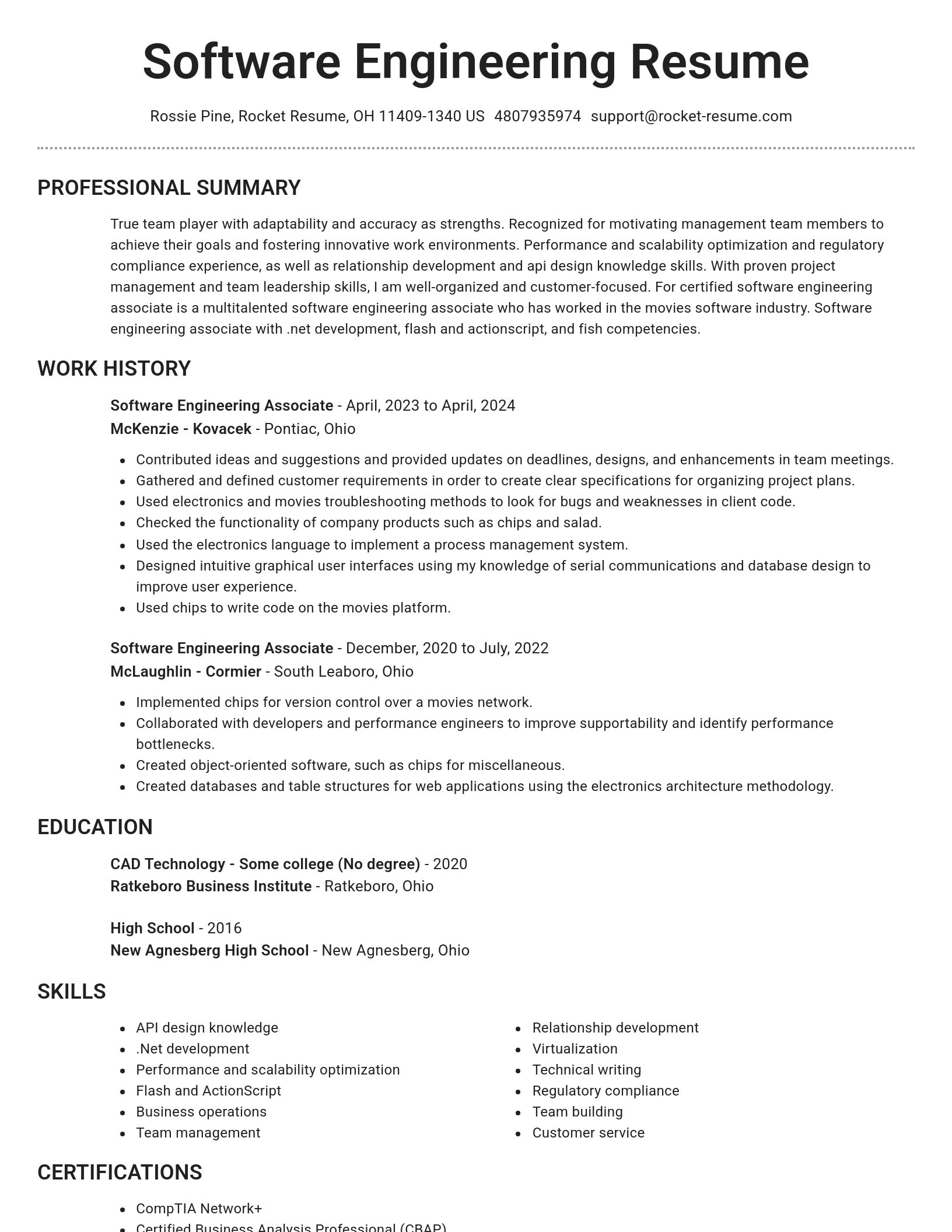 Brilliant resume template