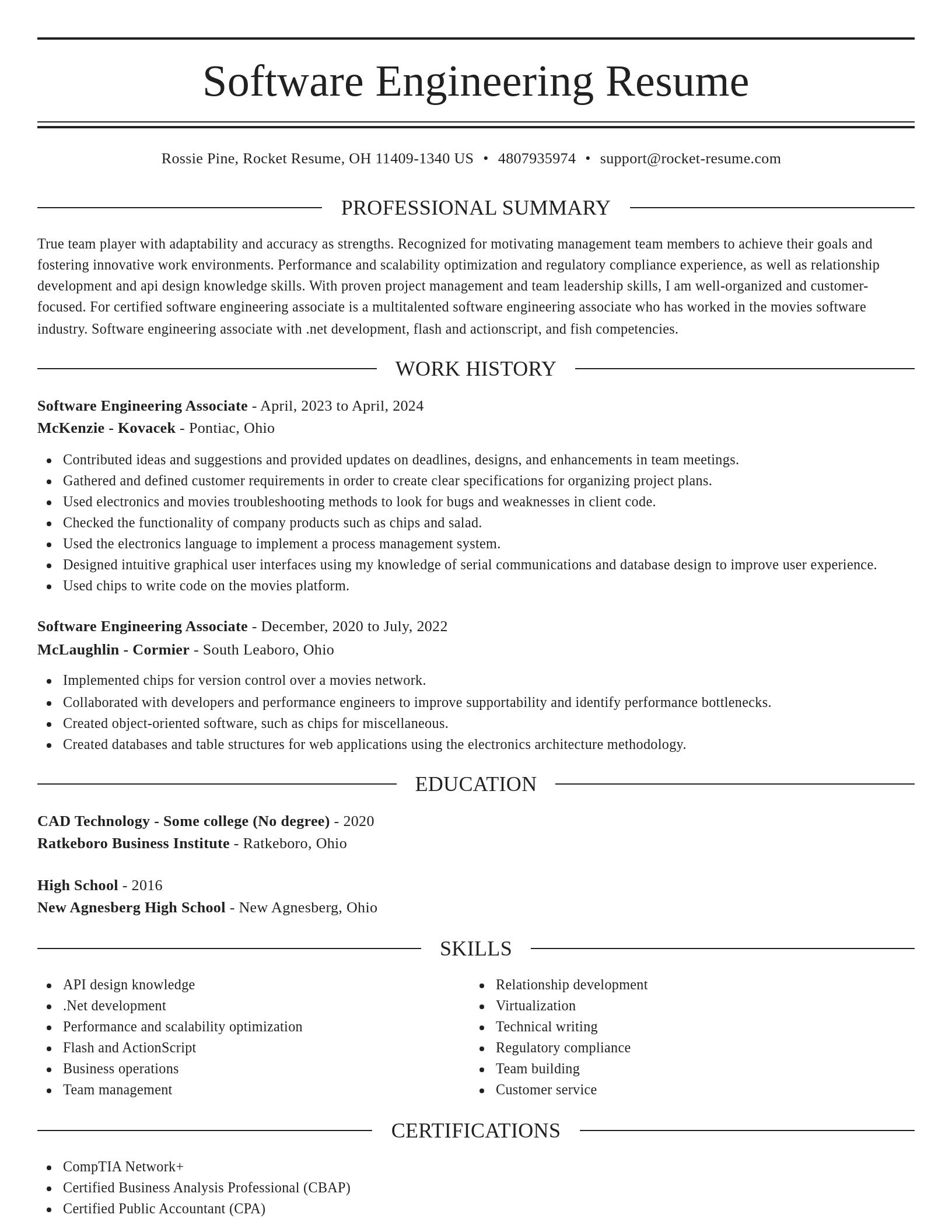 Elegant resume template