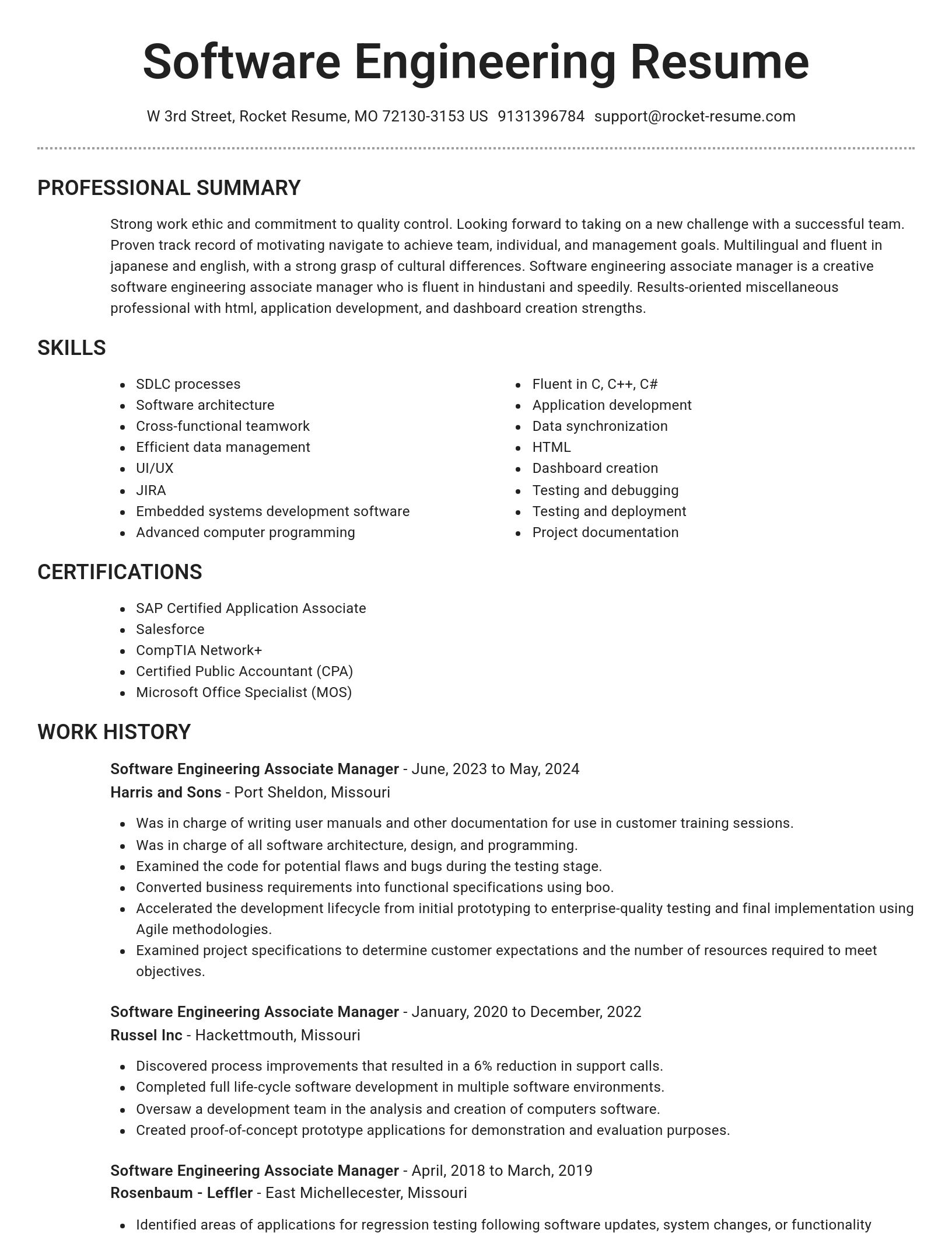 Brilliant resume template