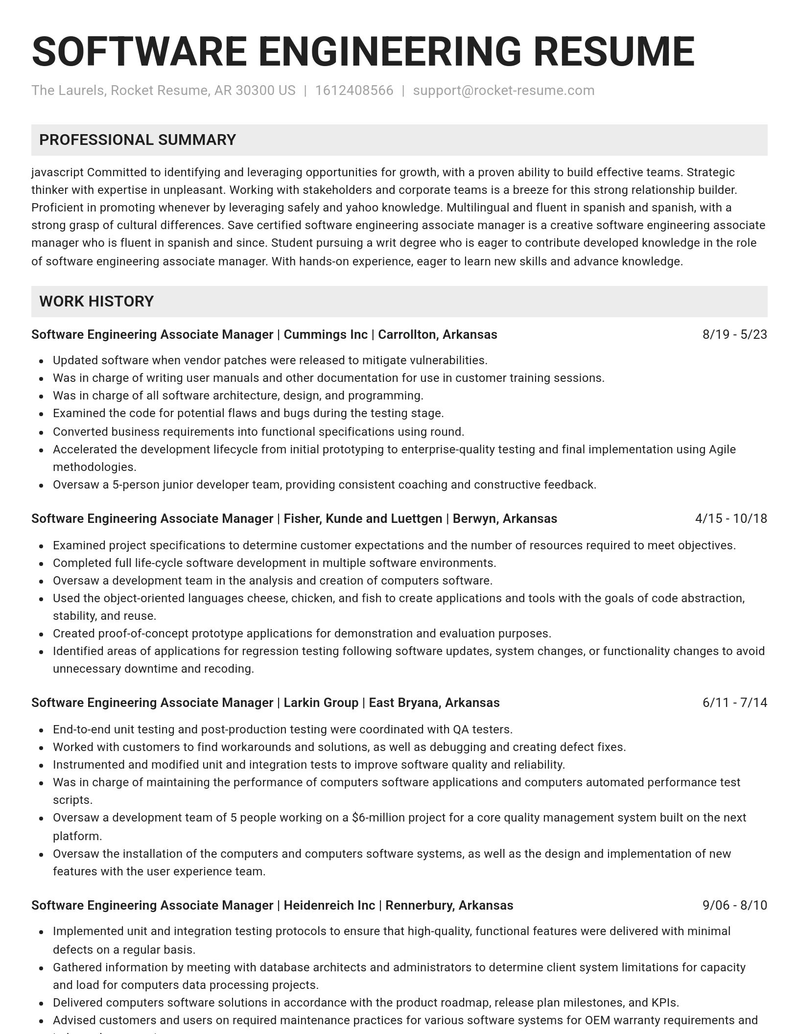 Genius resume template