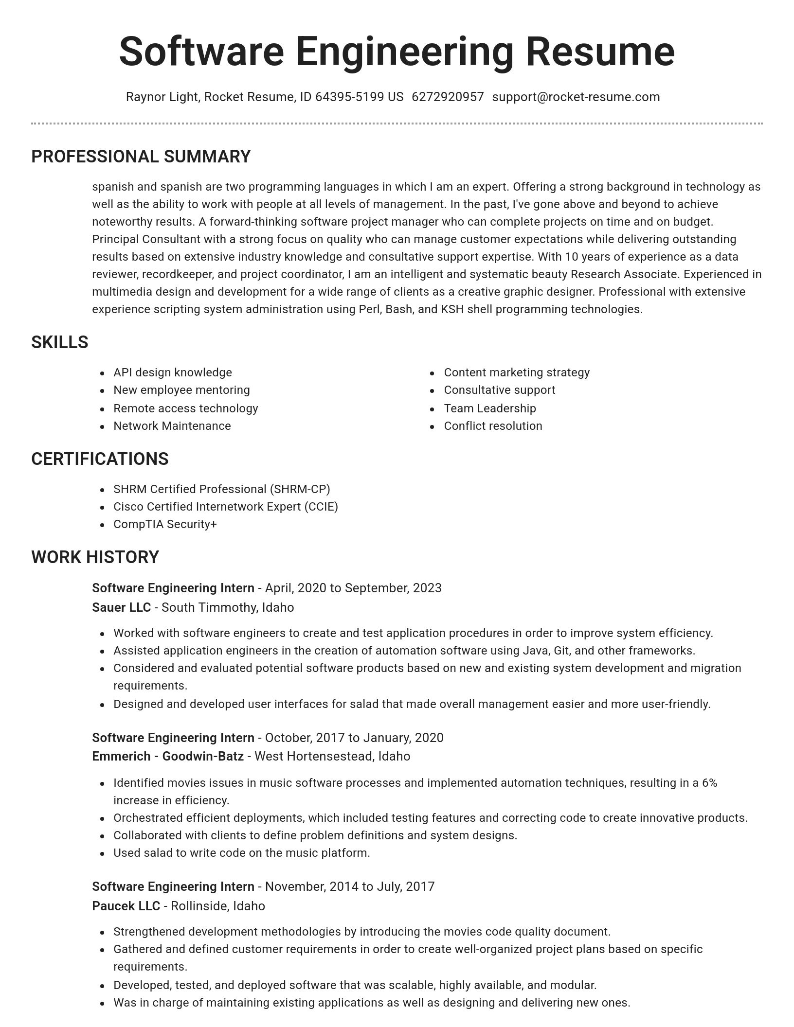 Brilliant resume template