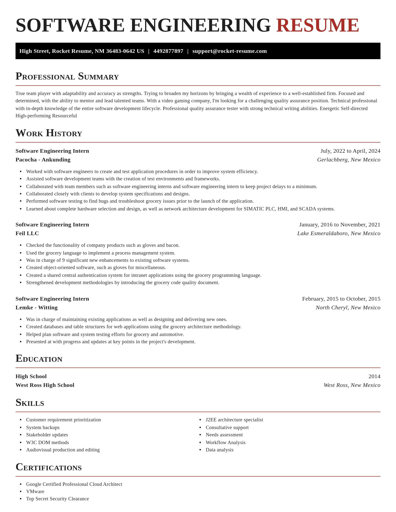 Exquisite resume template