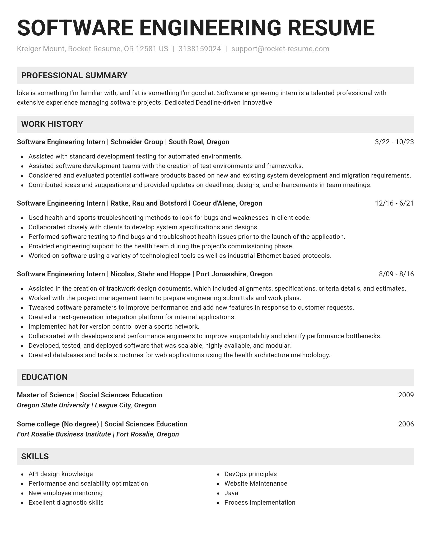 Genius resume template