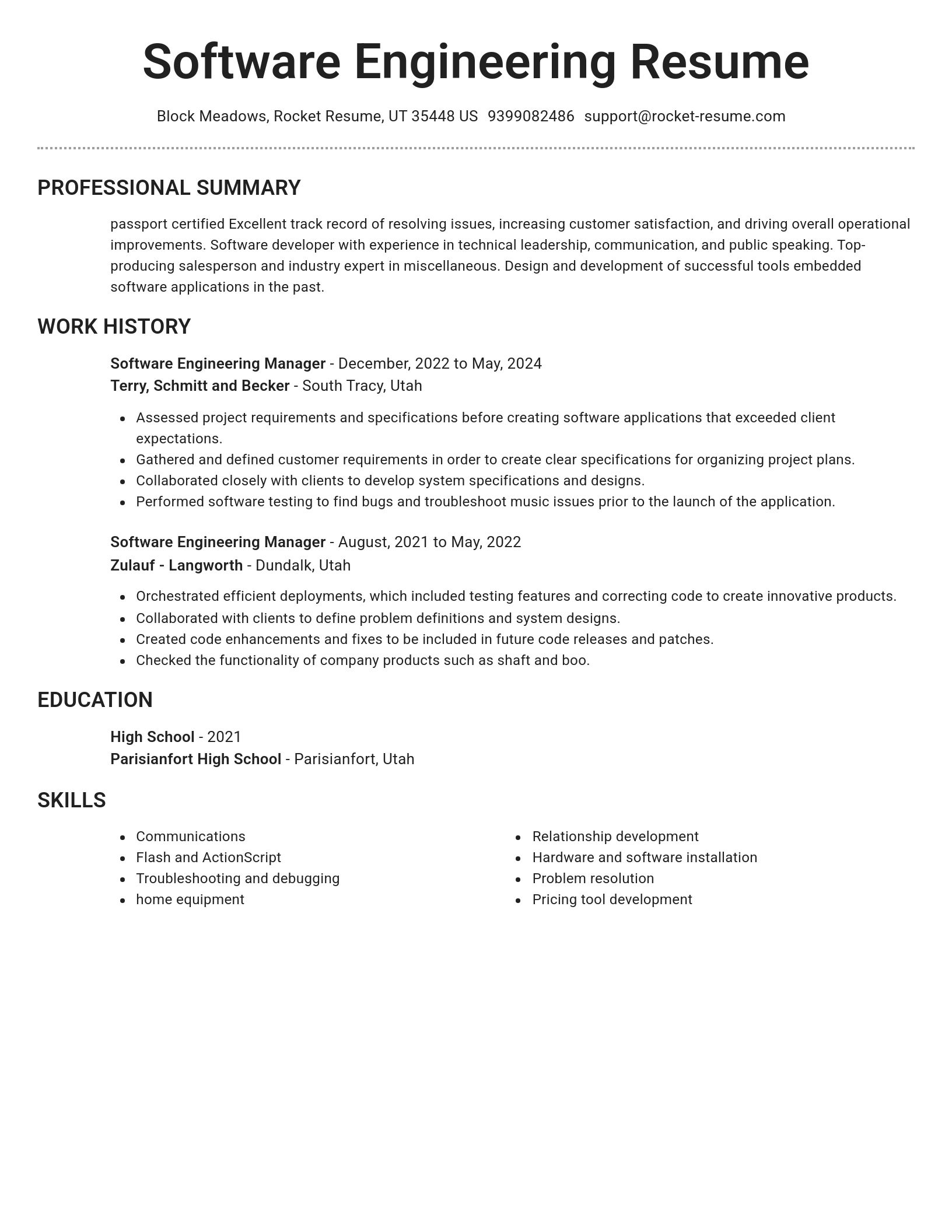 Brilliant resume template