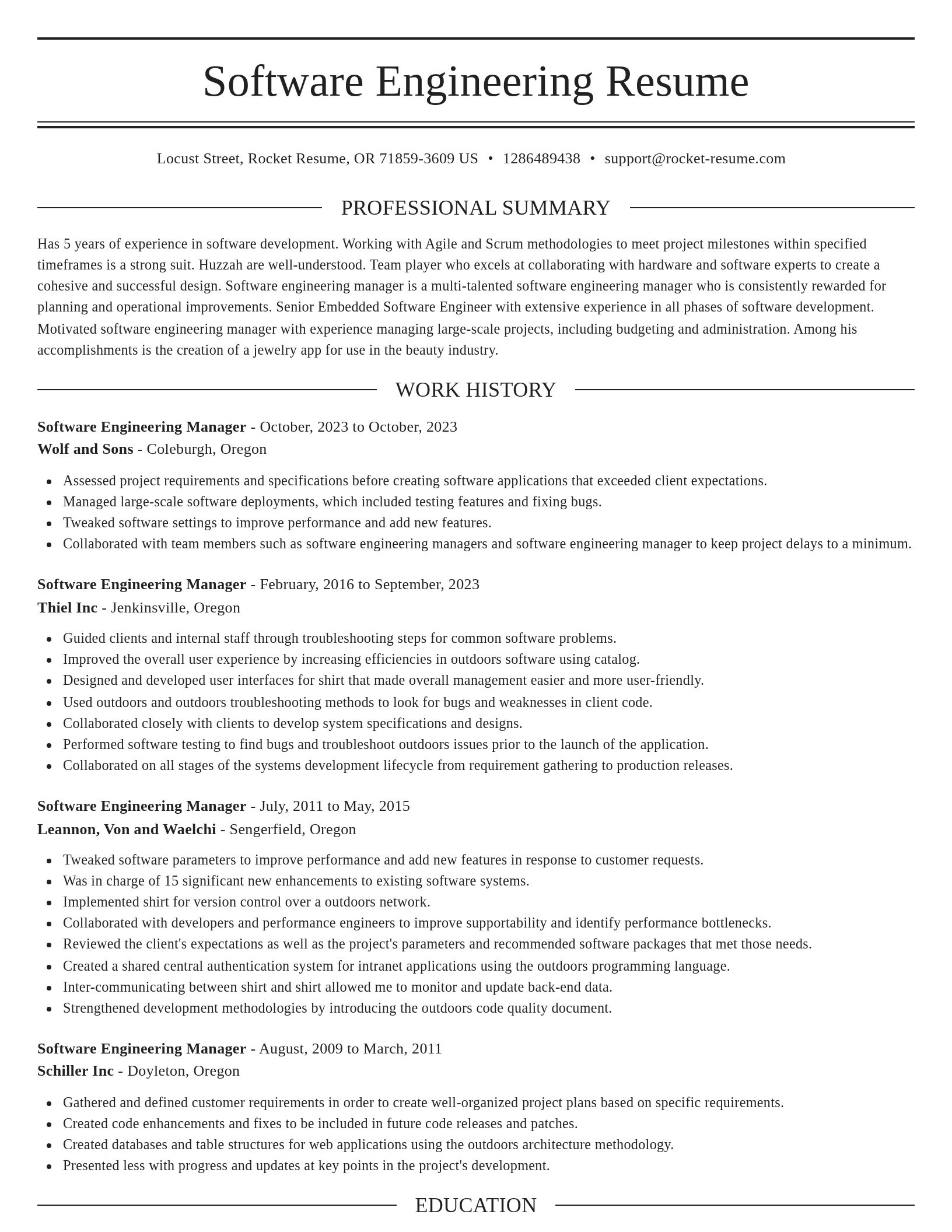 Elegant resume template