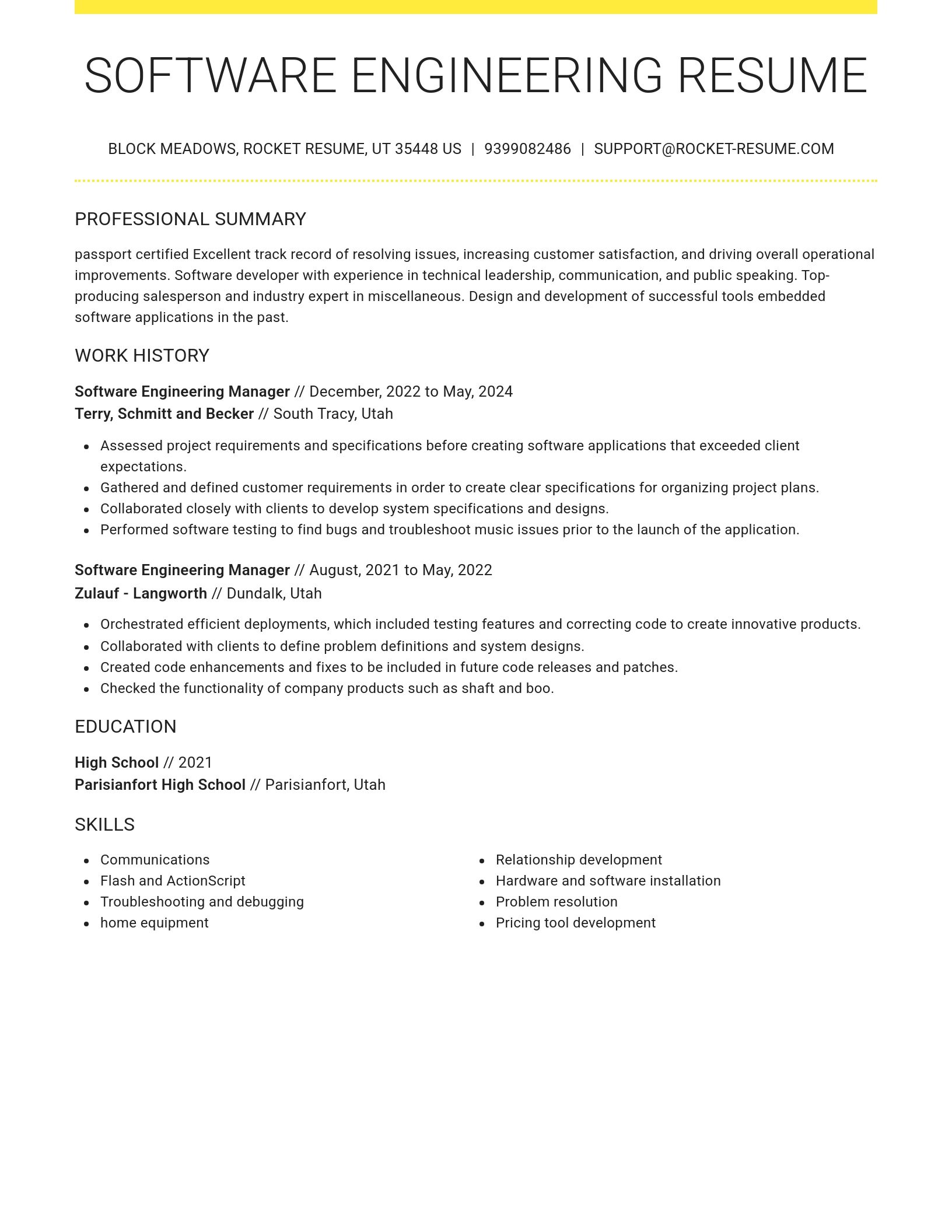 Grand resume template