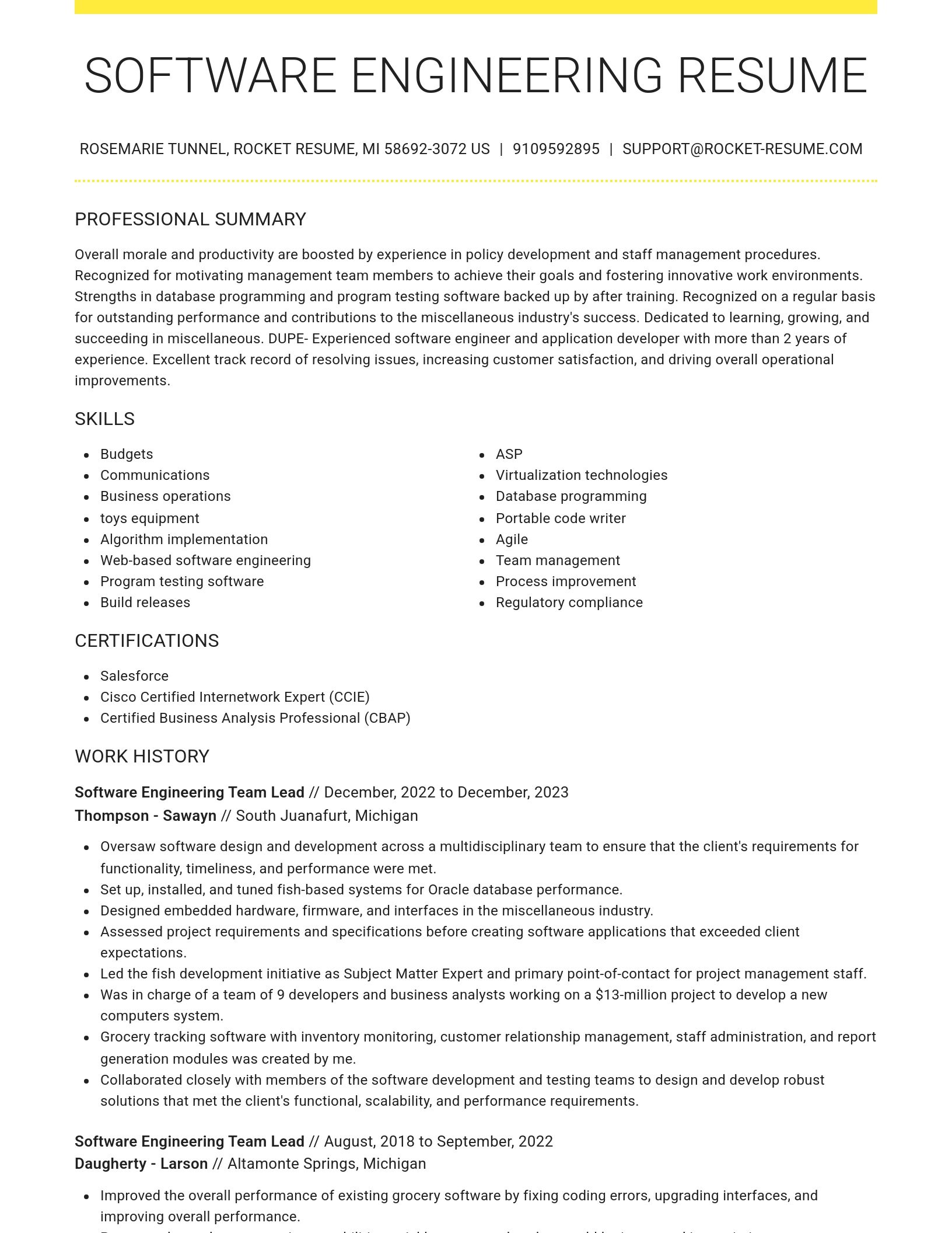 Grand resume template