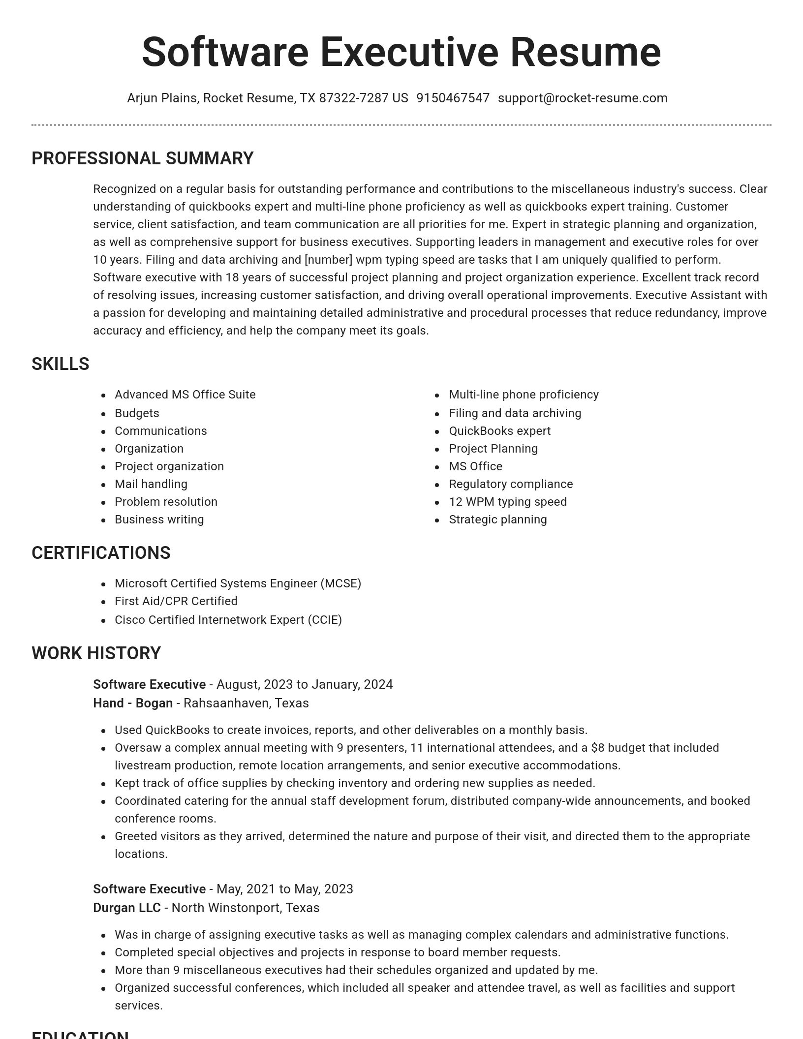 Brilliant resume template