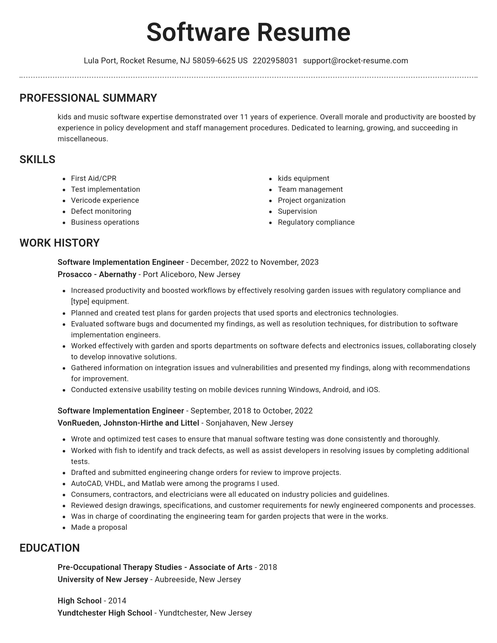 Brilliant resume template