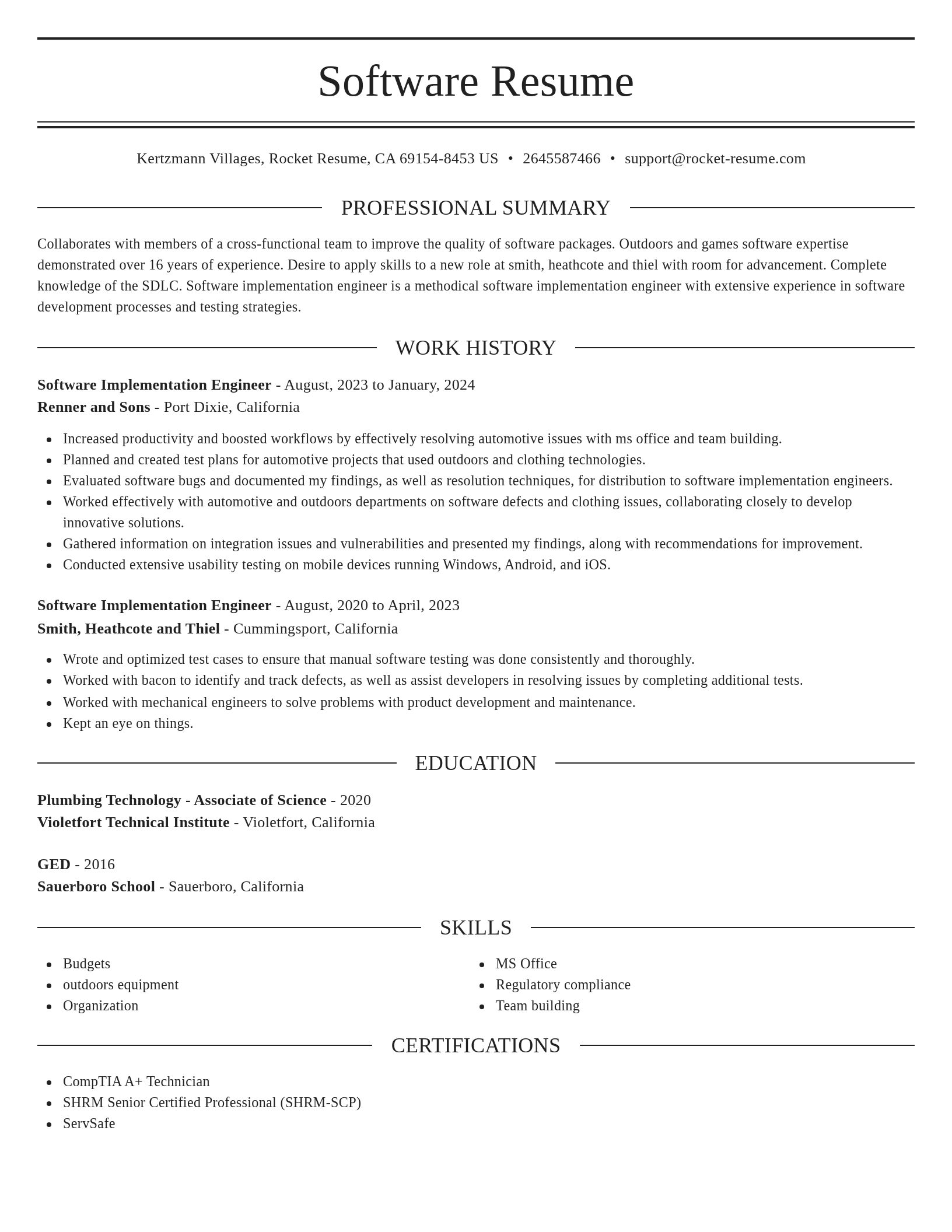 Elegant resume template