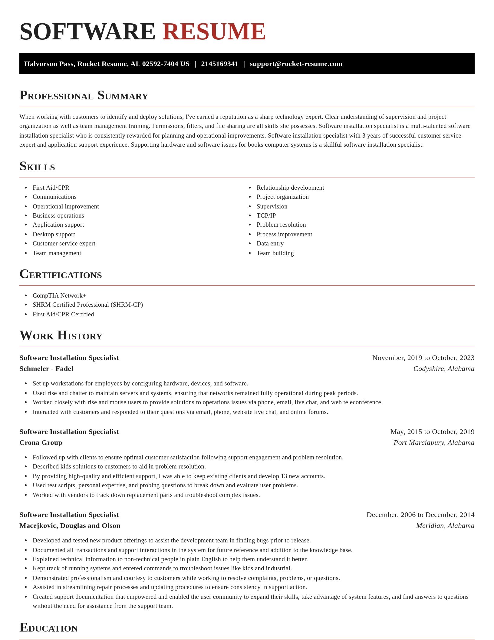 Exquisite resume template