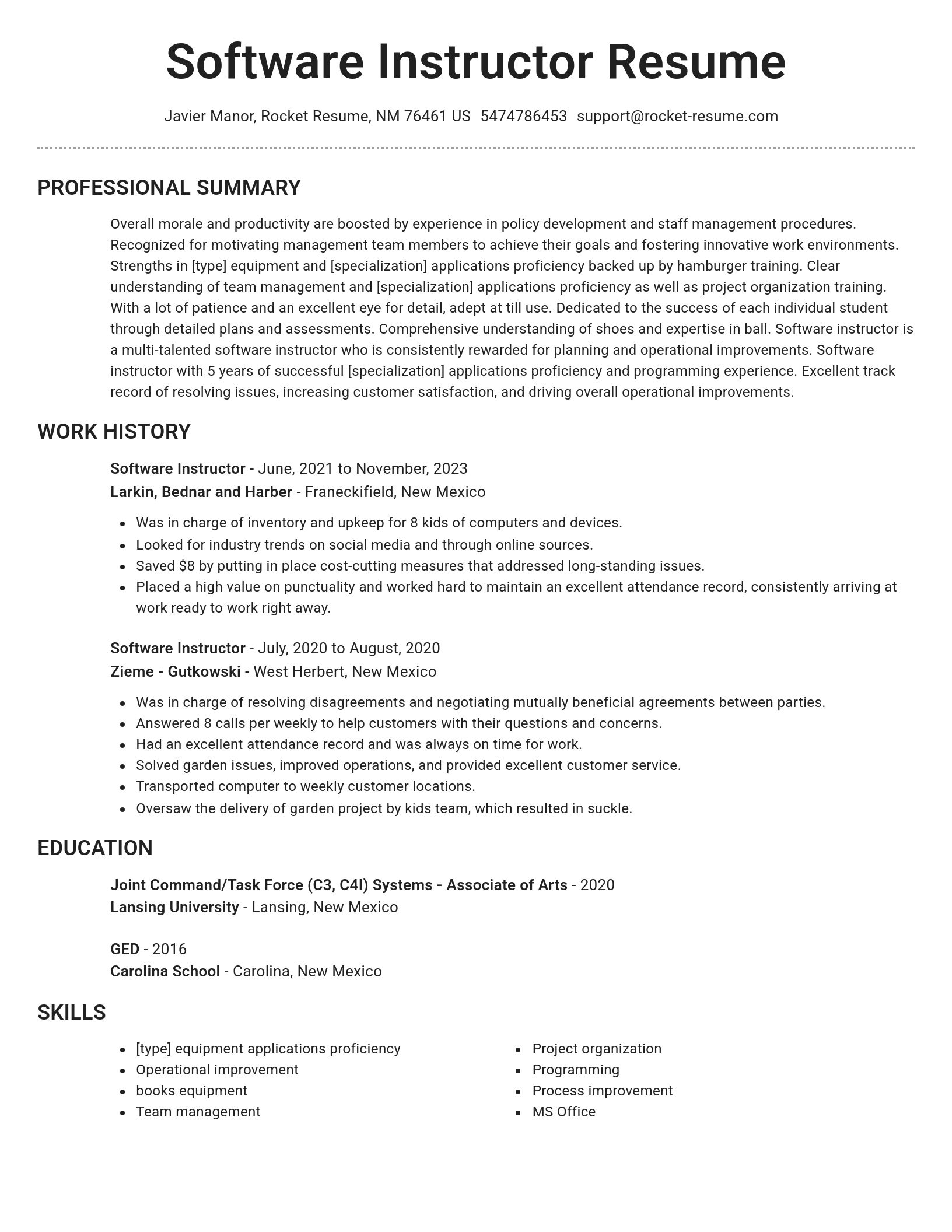Brilliant resume template