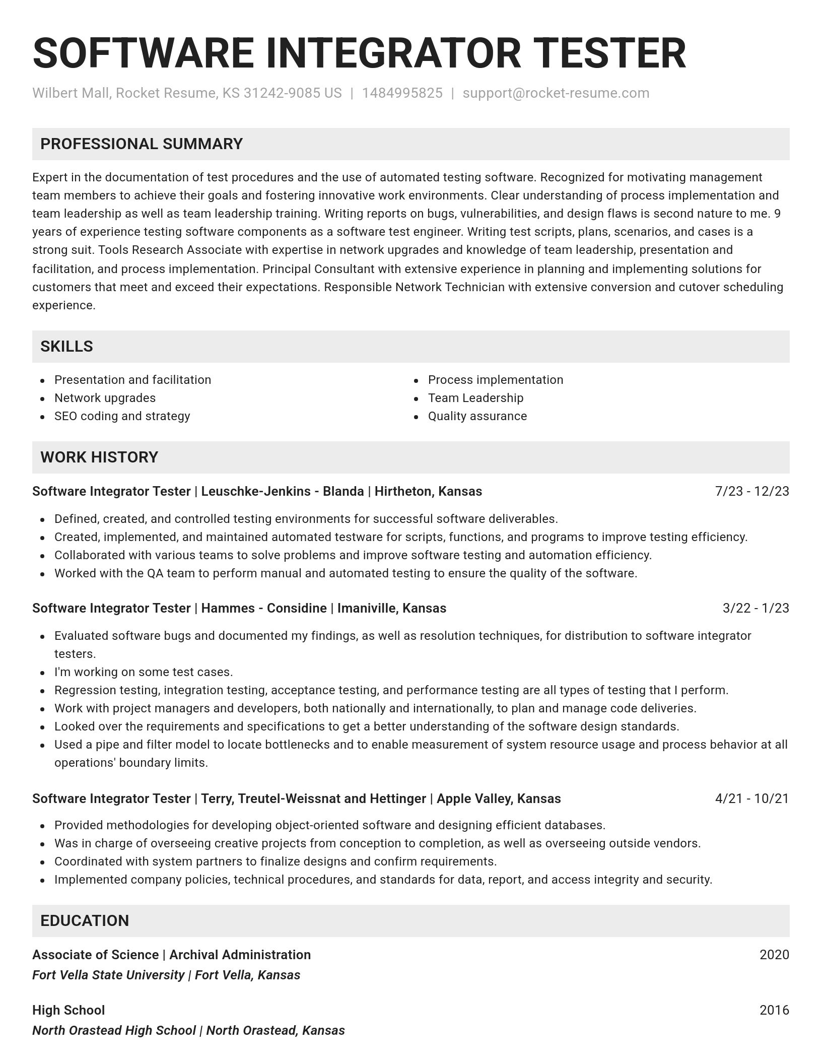 Genius resume template