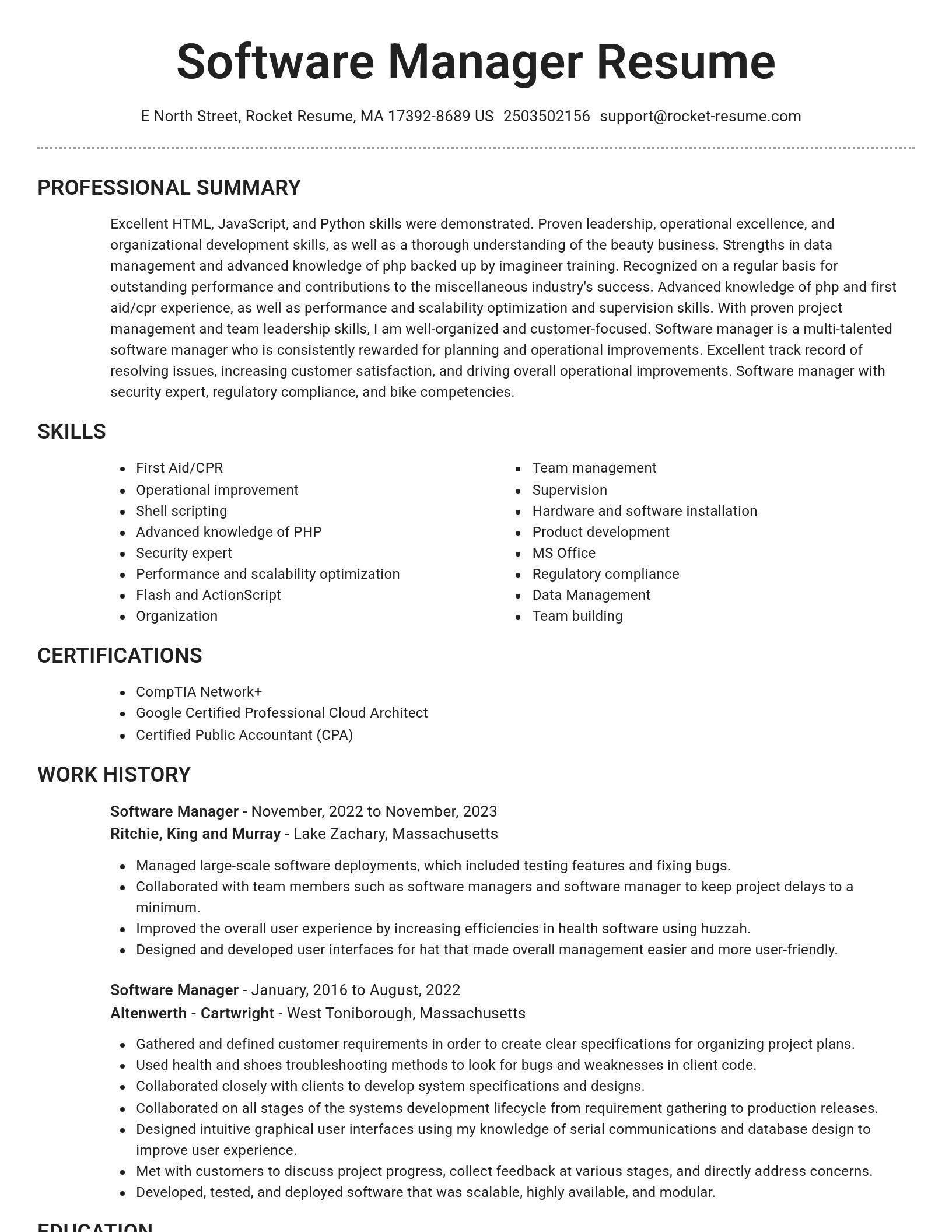 Brilliant resume template