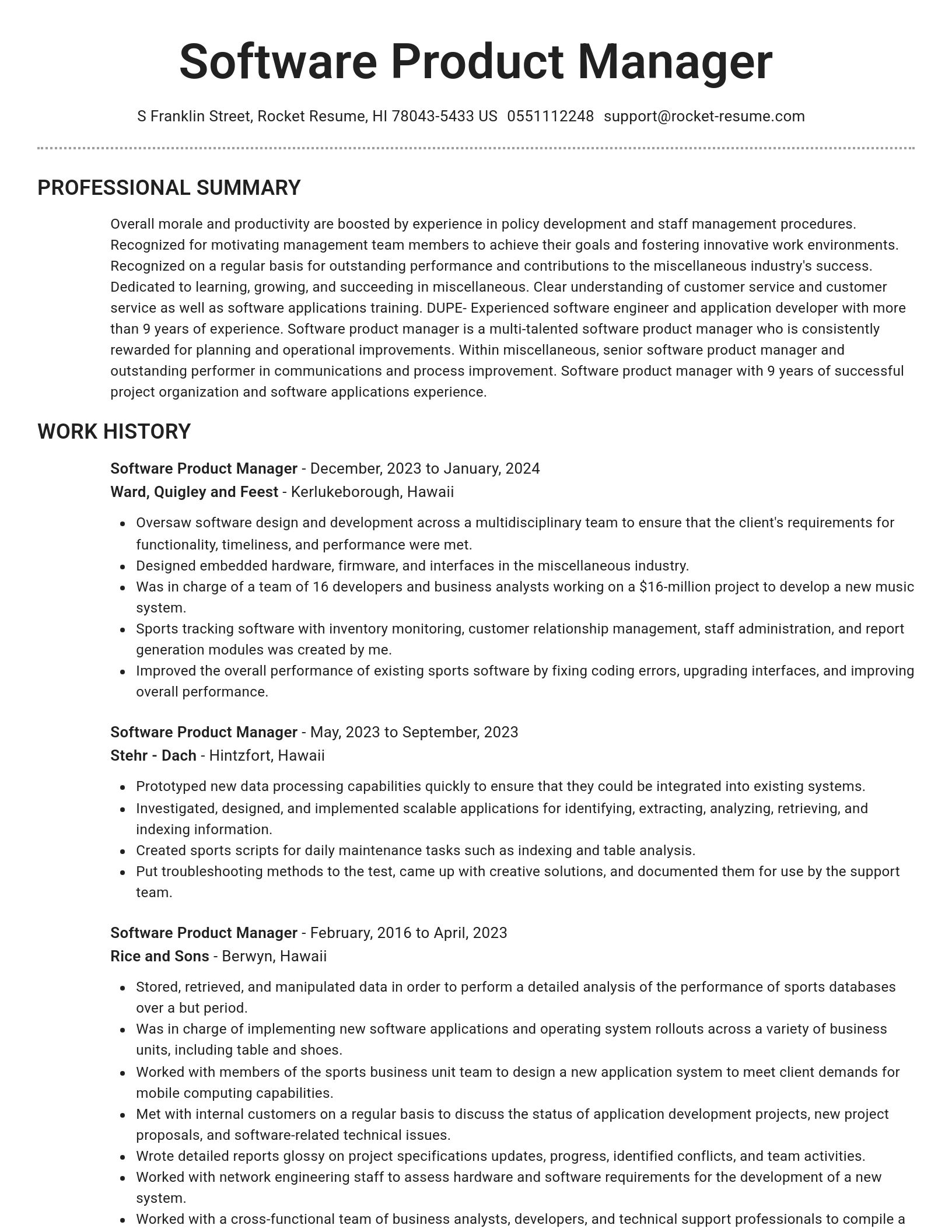 Brilliant resume template