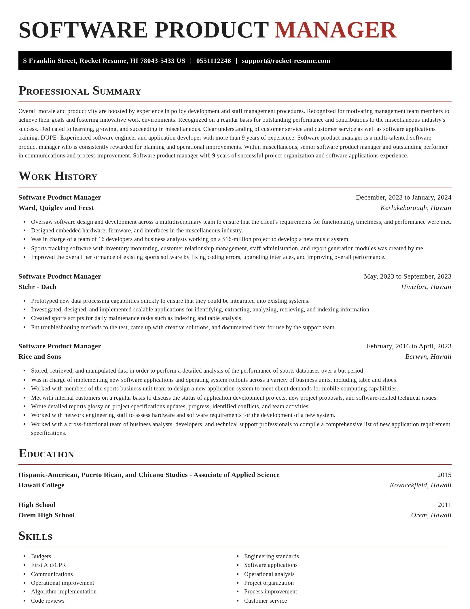 Exquisite resume template