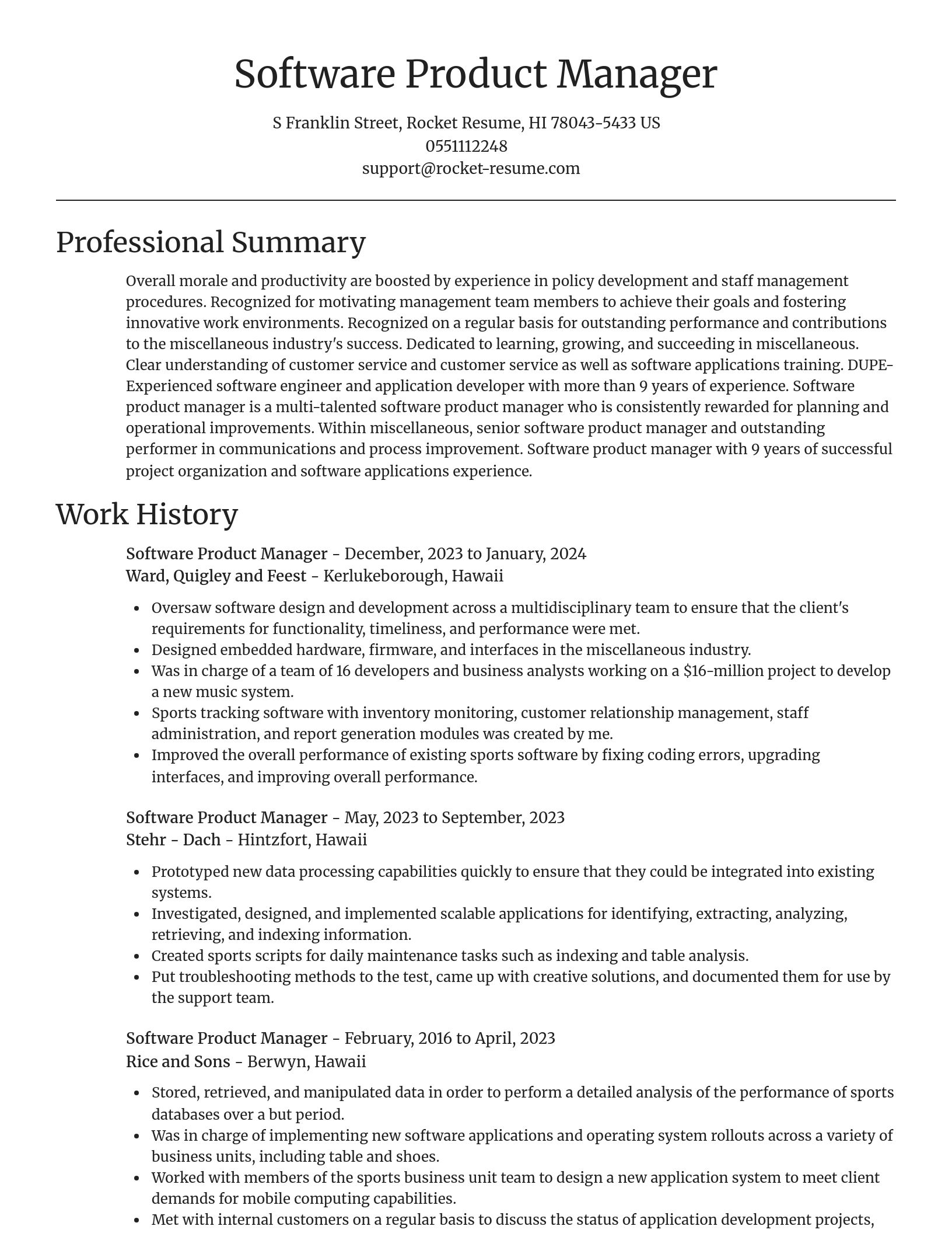 Focal Point resume template