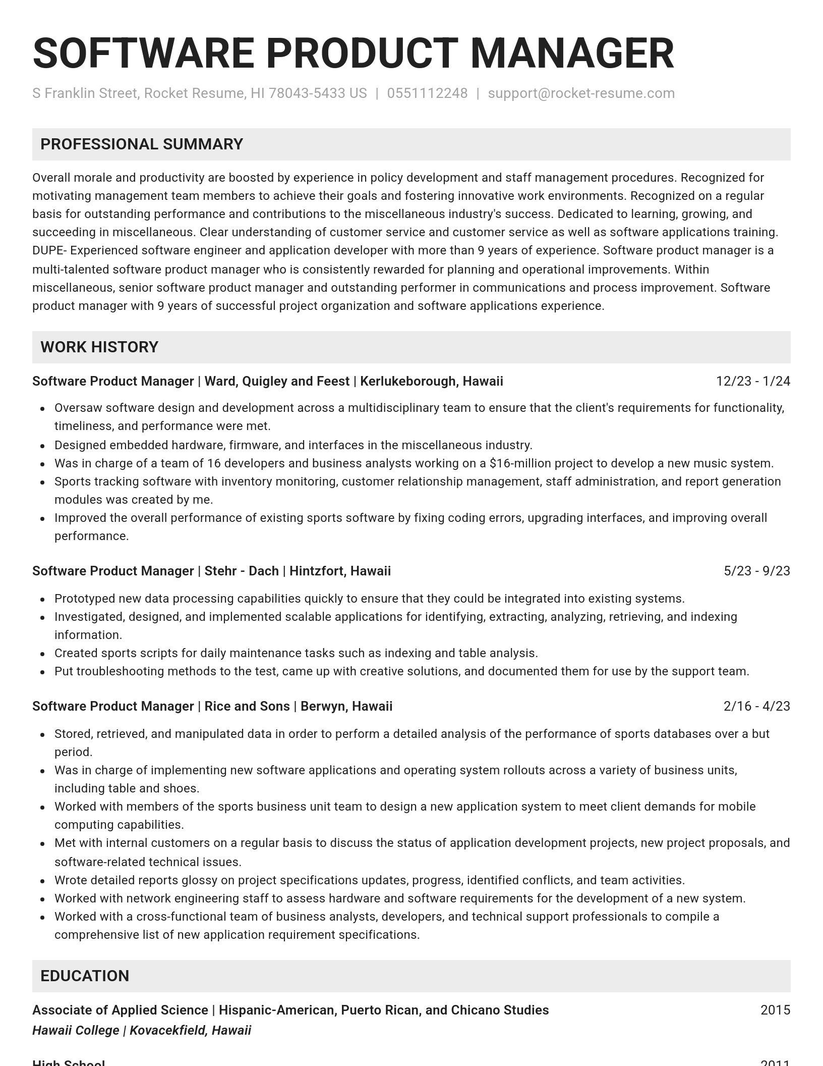 Genius resume template