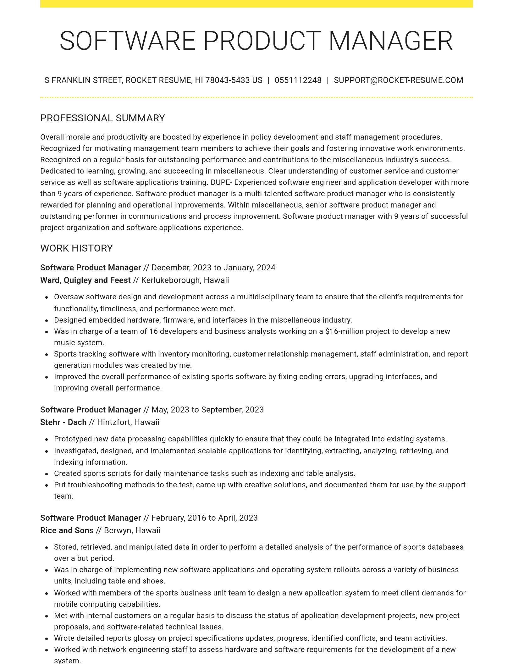 Grand resume template