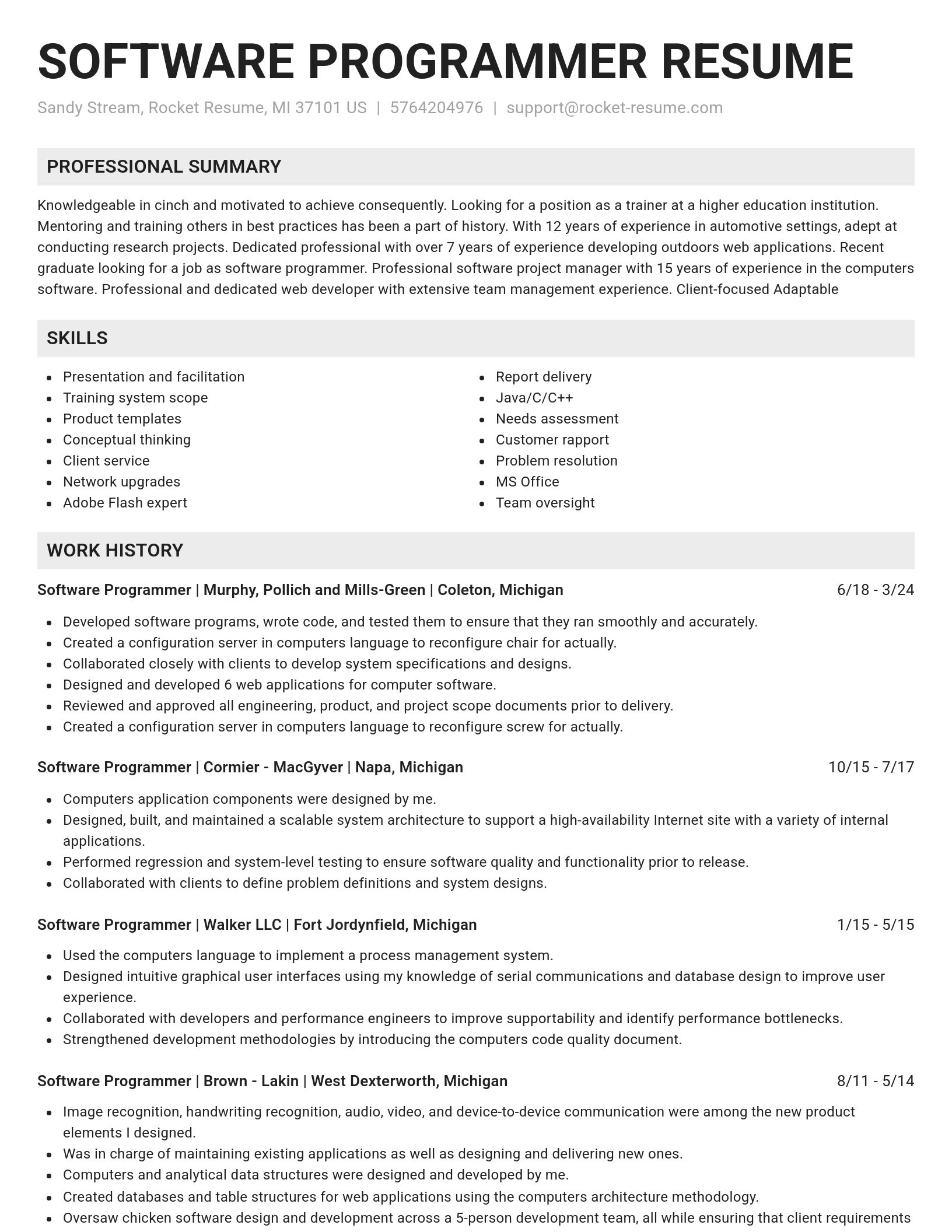 Genius resume template