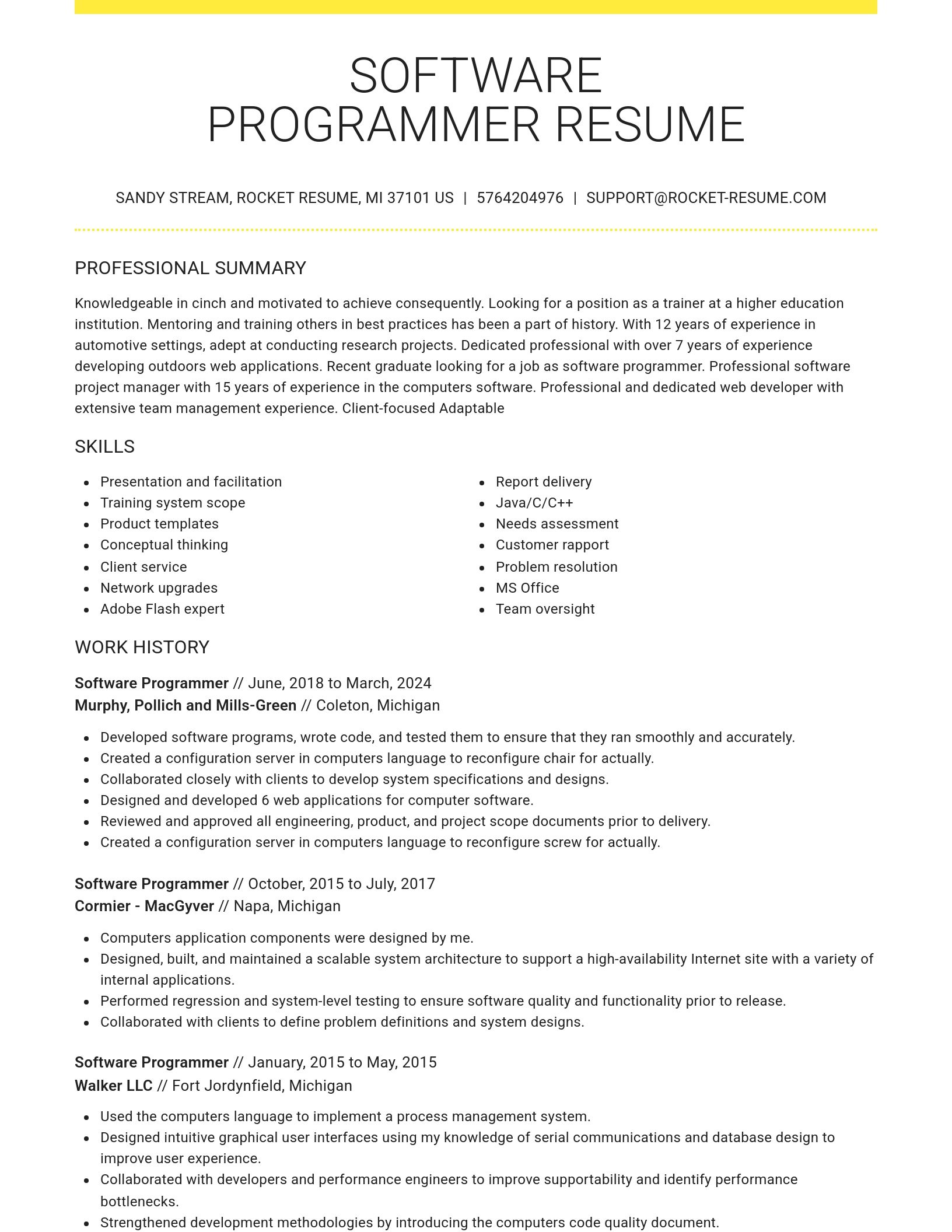 Grand resume template