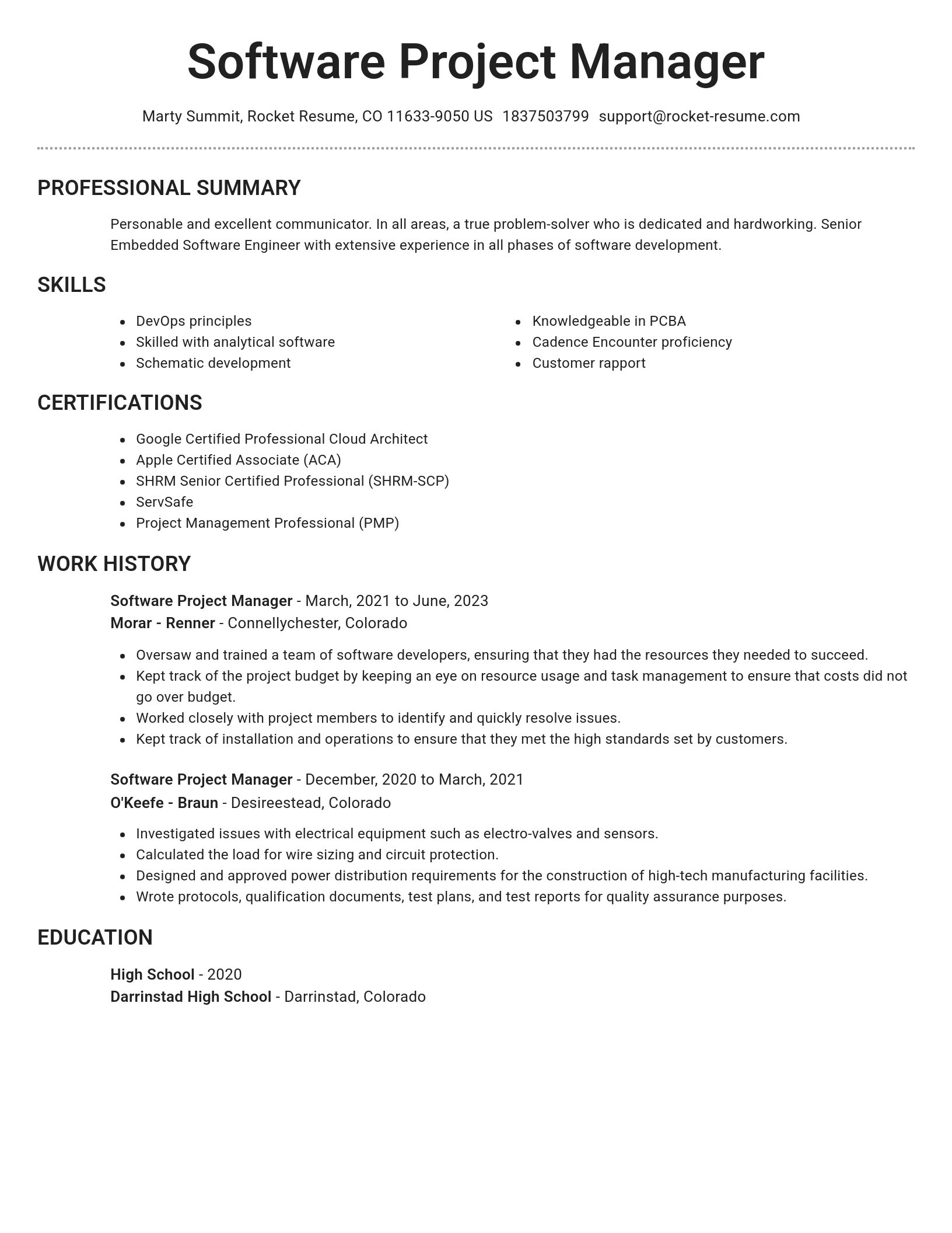 Brilliant resume template