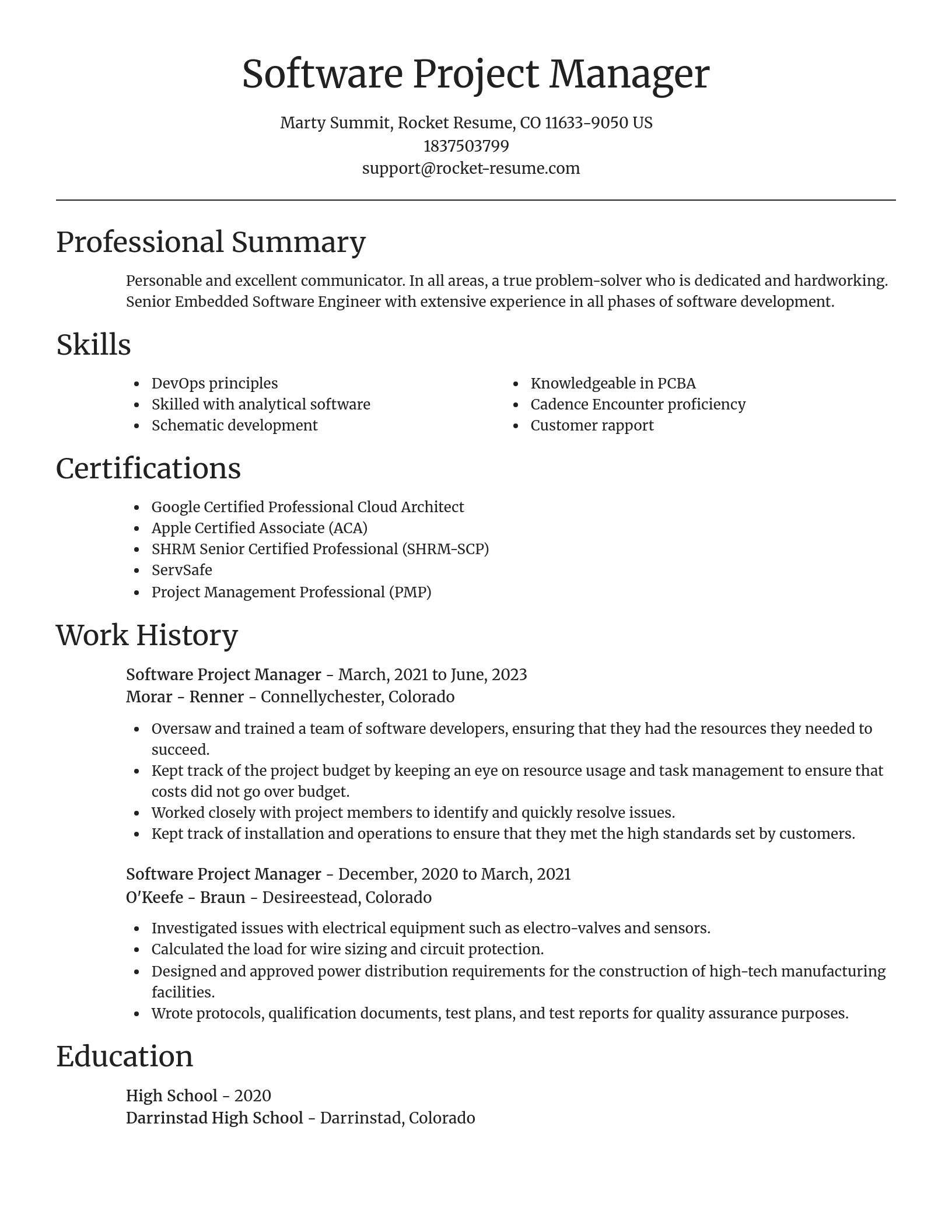 Focal Point resume template