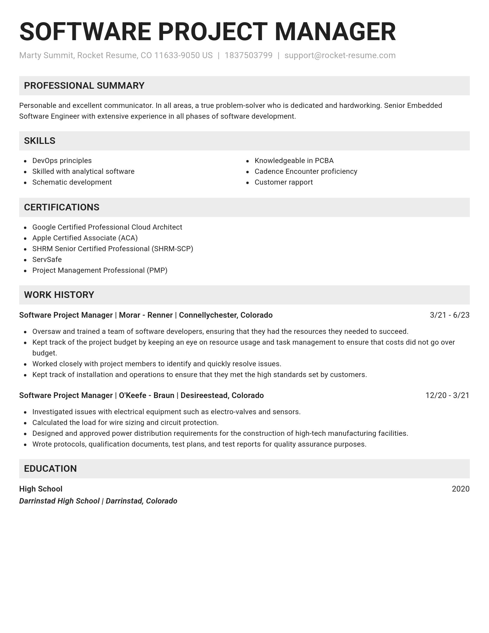 Genius resume template