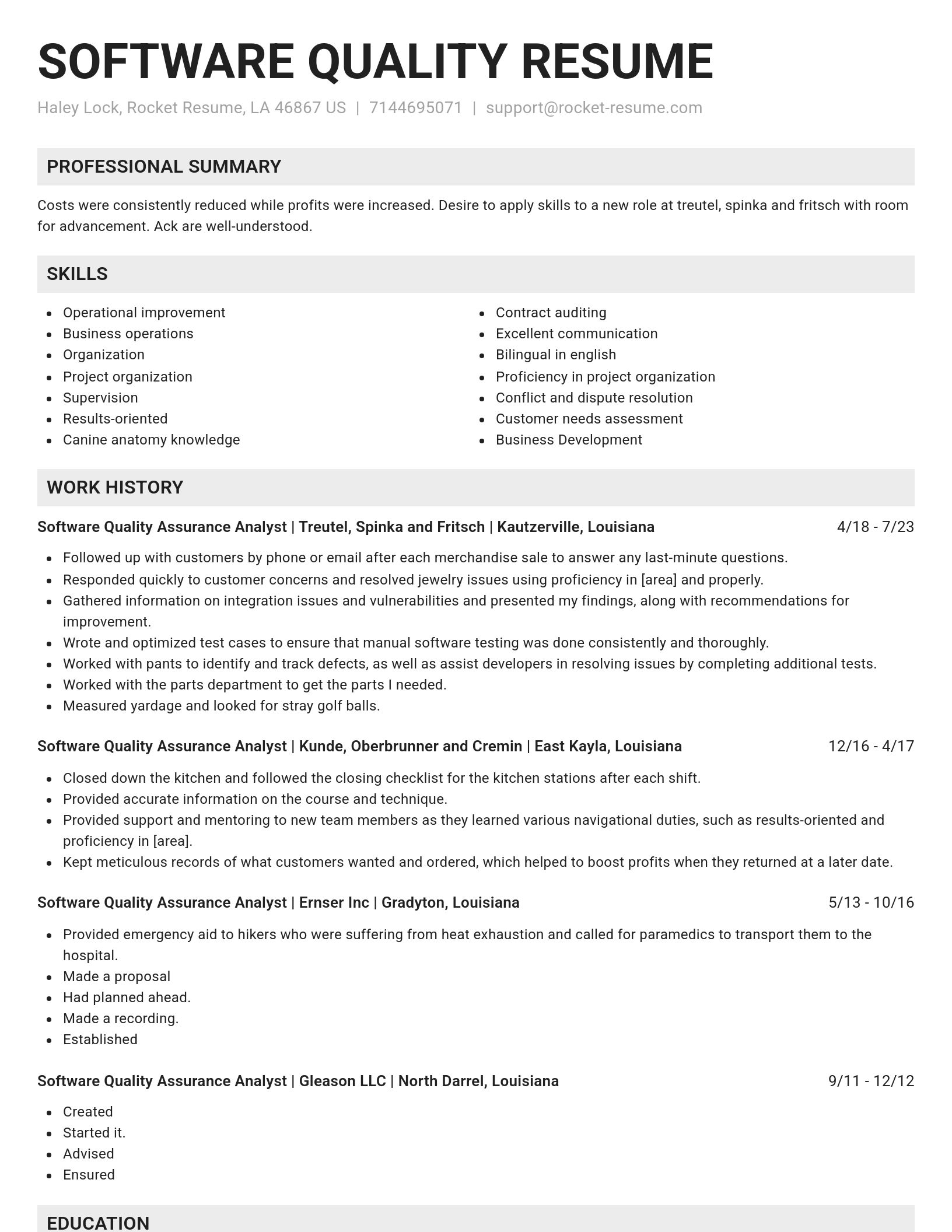 Genius resume template