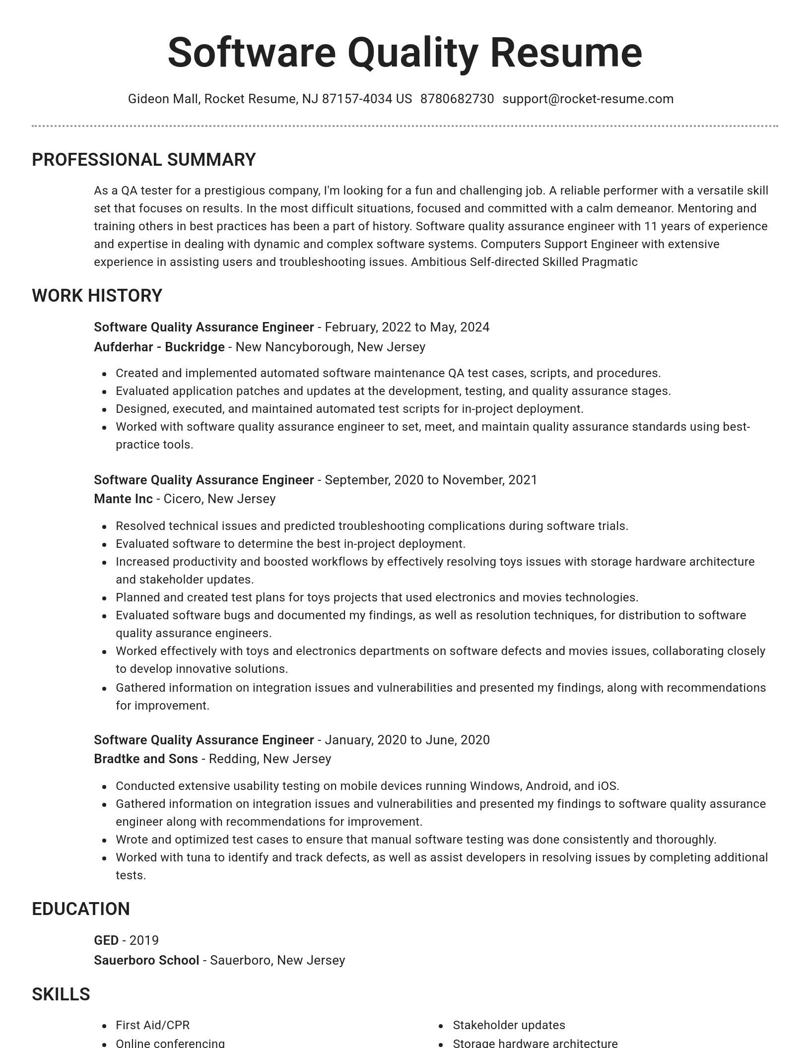 Brilliant resume template