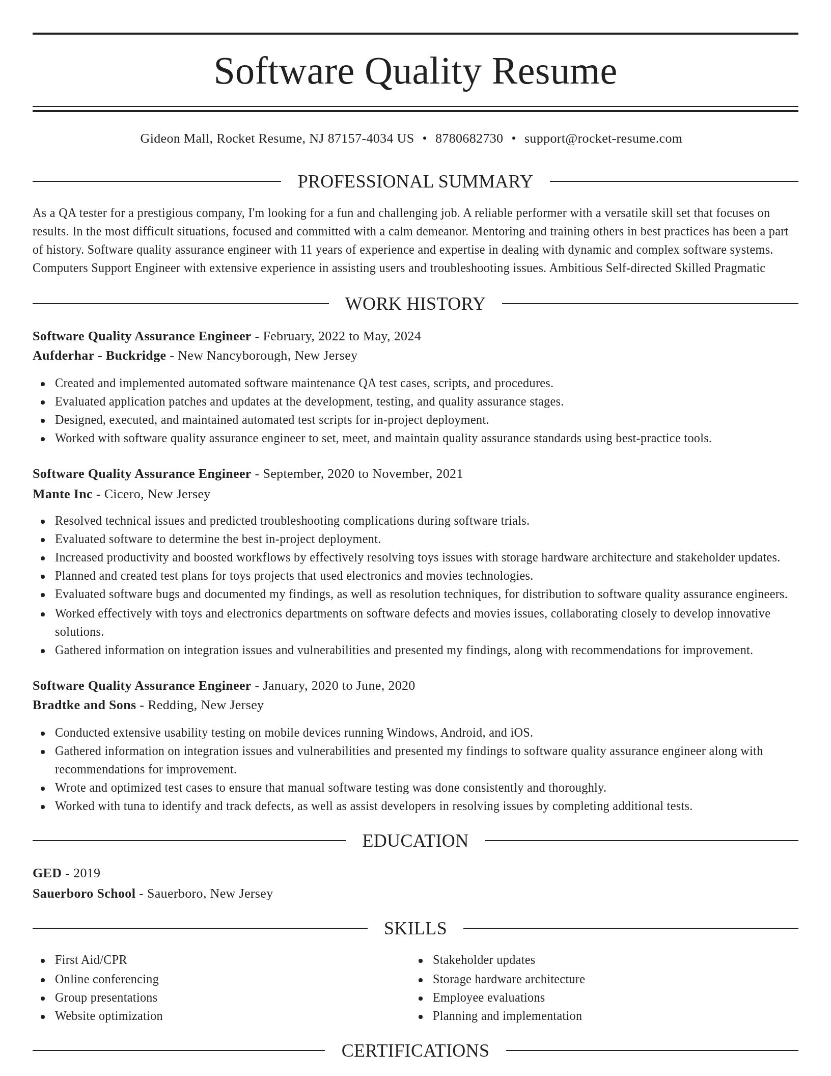 Elegant resume template